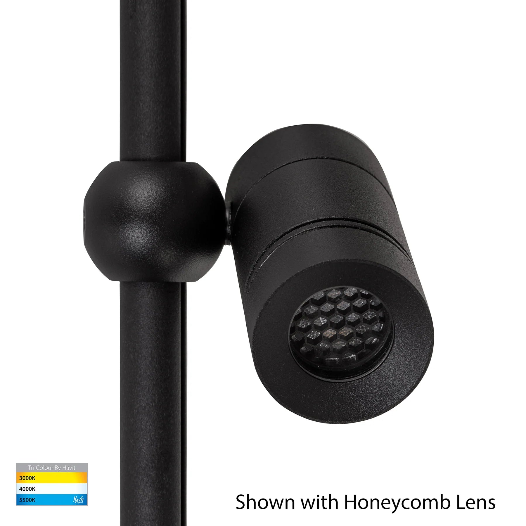 Havit Lille 1500mm 2 Light Garden Spike Lights Tri- Black 2x2.5W 12/24V IP65- HV1441T-2-BLK