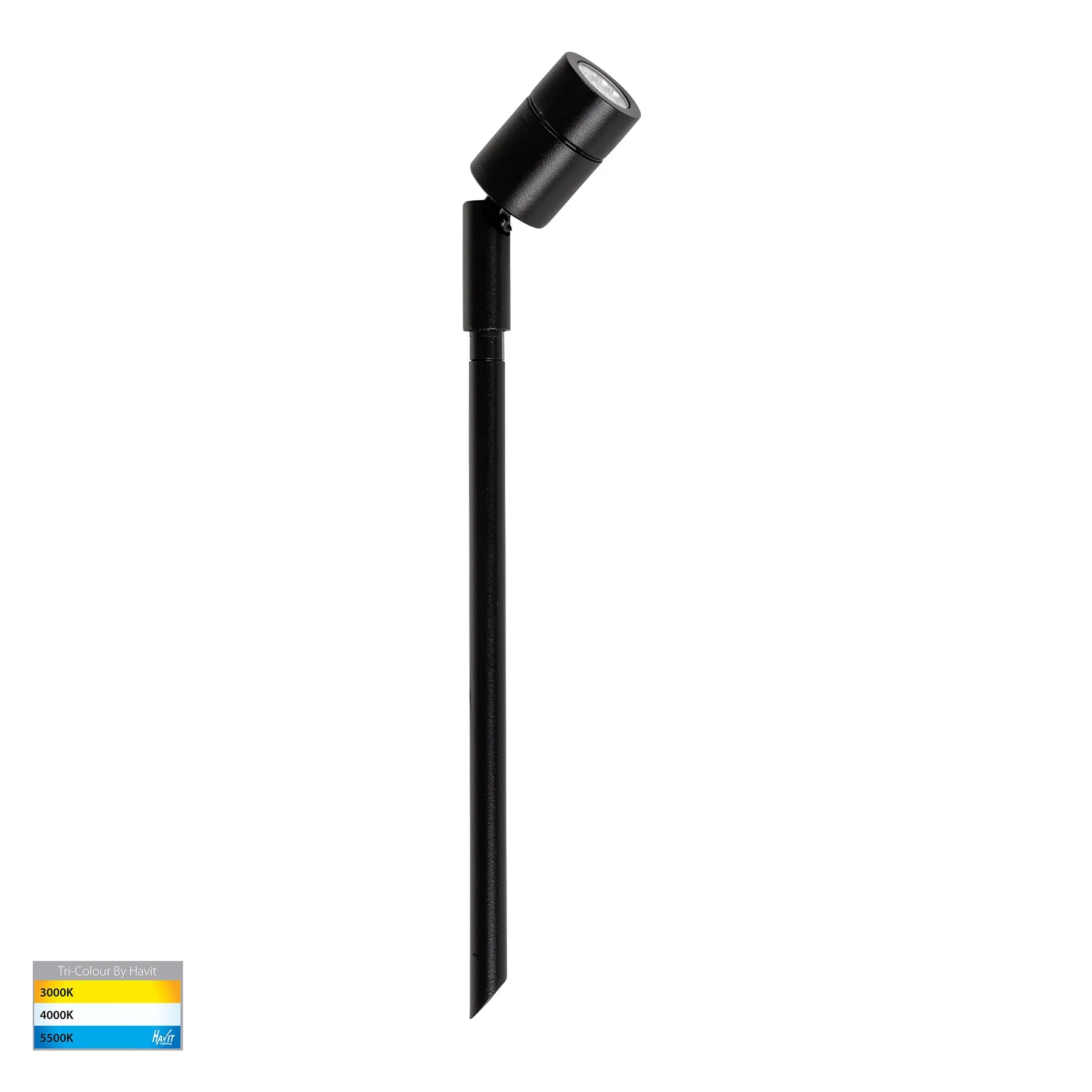 Havit Mali Garden Spike Spotlight Tri- Aluminium Black 1.5W 12V IP65- HV1446T-BLK