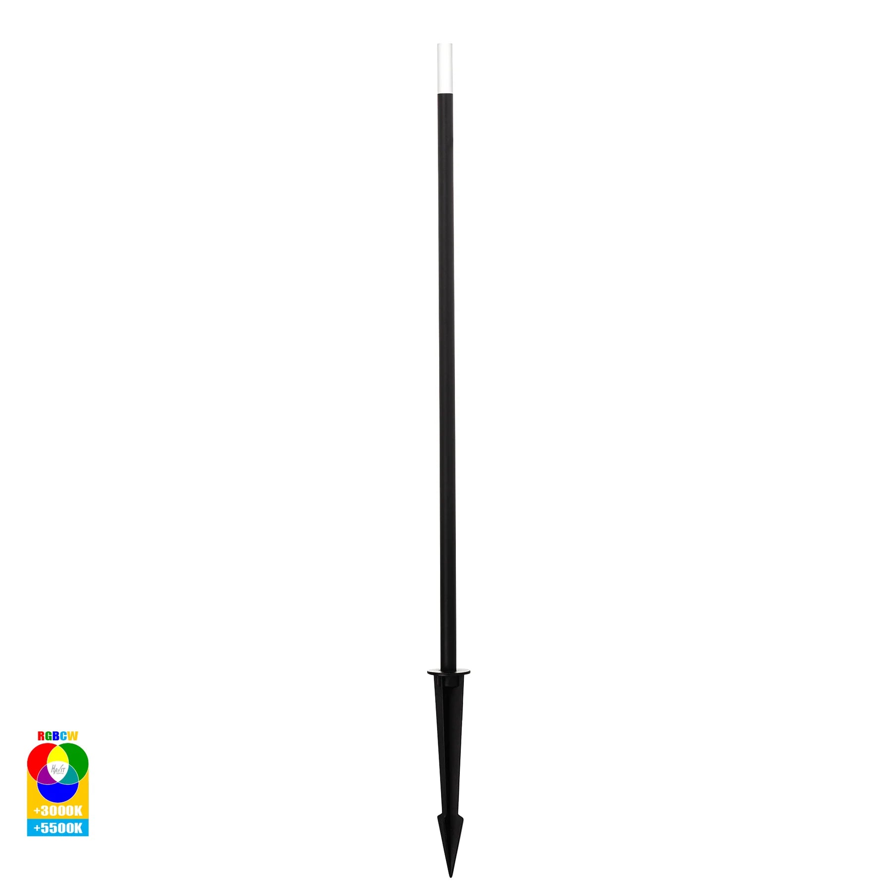 Havit Drique Garden Spike Lights RGBCW Aluminium Black 1W 24V IP65- HV1514RGBCW-BLK-24V