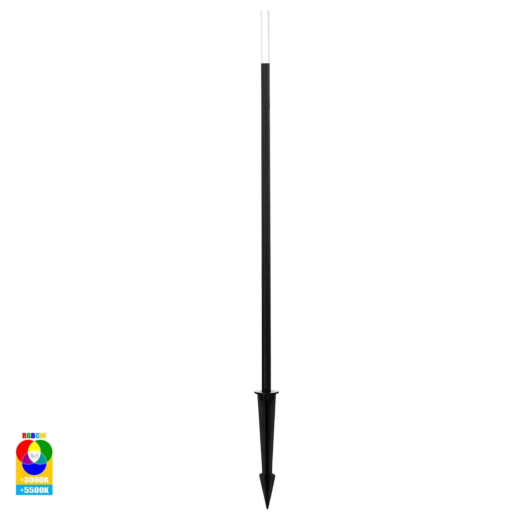 Havit Drique Garden Spike Lights RGBCW Aluminium Black 1W 24V IP65- HV1514RGBCW-BLK-24V
