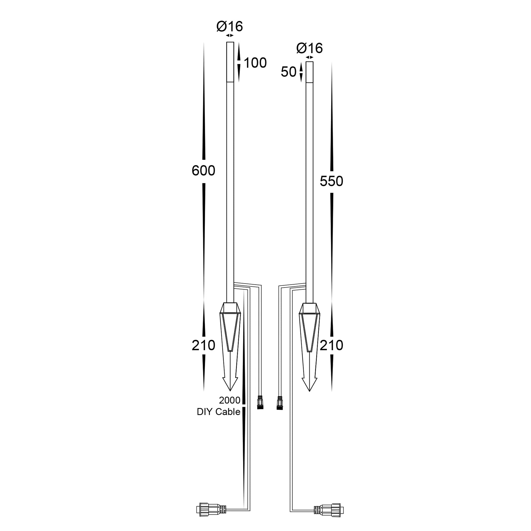 Havit Drique Garden Spike Lights RGBCW Aluminium Black 1W 24V IP65- HV1514RGBCW-BLK-24V