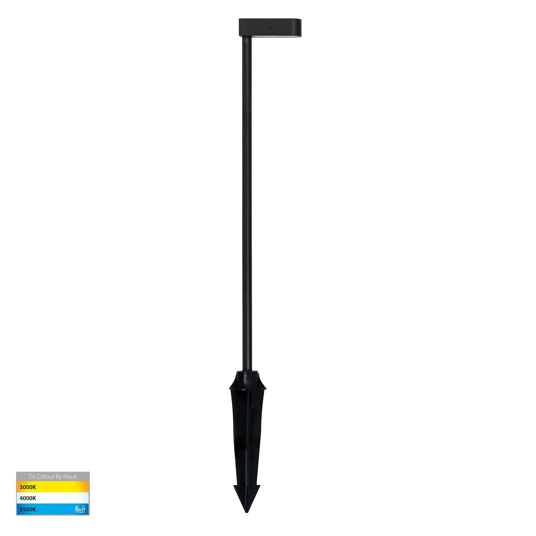 Havit Lindri Garden Spike Lights Tri- Aluminium Black 3W 24V IP65- HV1516T-BLK-24V