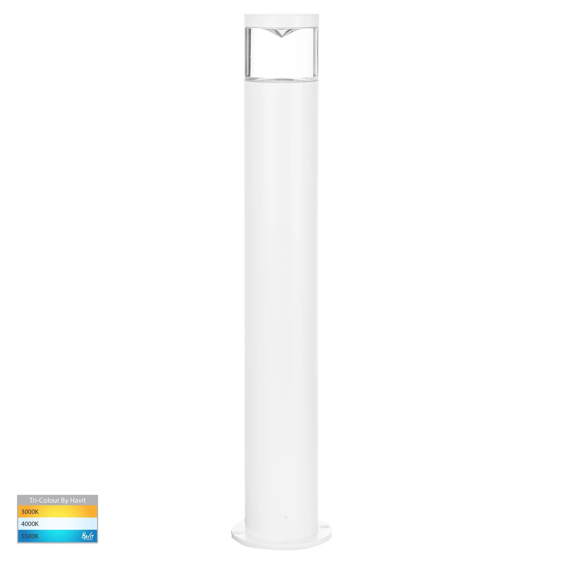 Havit Highlite LED Bollard Tri- White 5W 12/240V IP54 - HV1601T-WHT, HV1602T-WHT