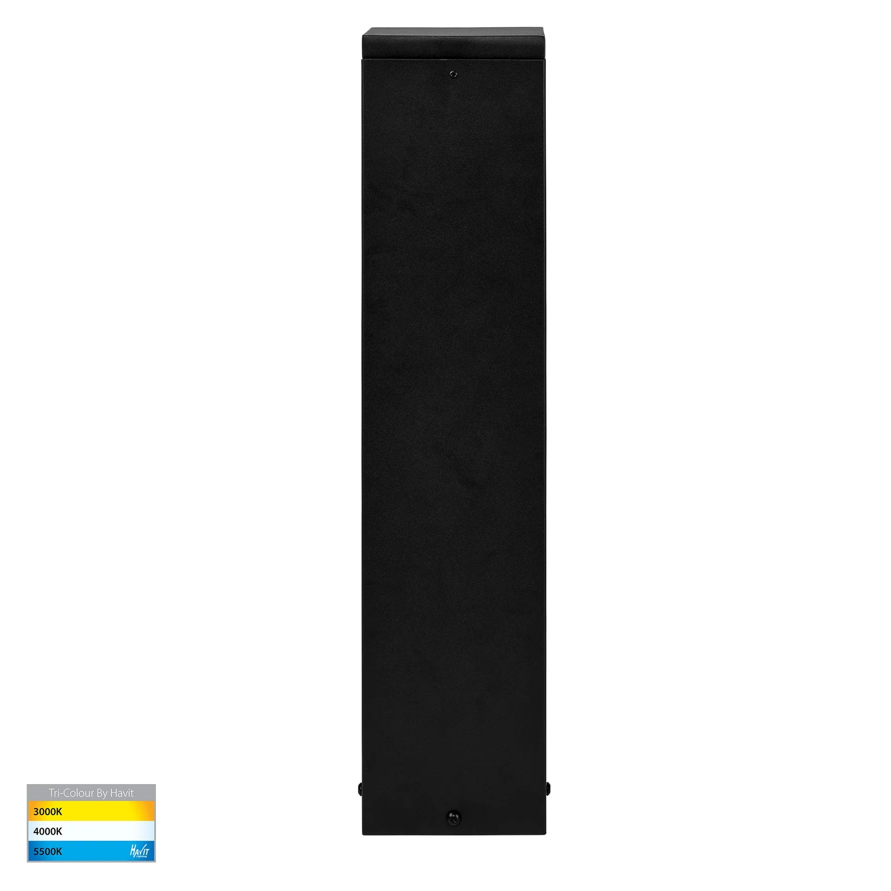 Havit Fedor Square 525mm LED Bollard Tri- Black 12W 24/240V IP65 - HV1630T-BLK-240V-SQ, HV1630T-BLK-24V-SQ