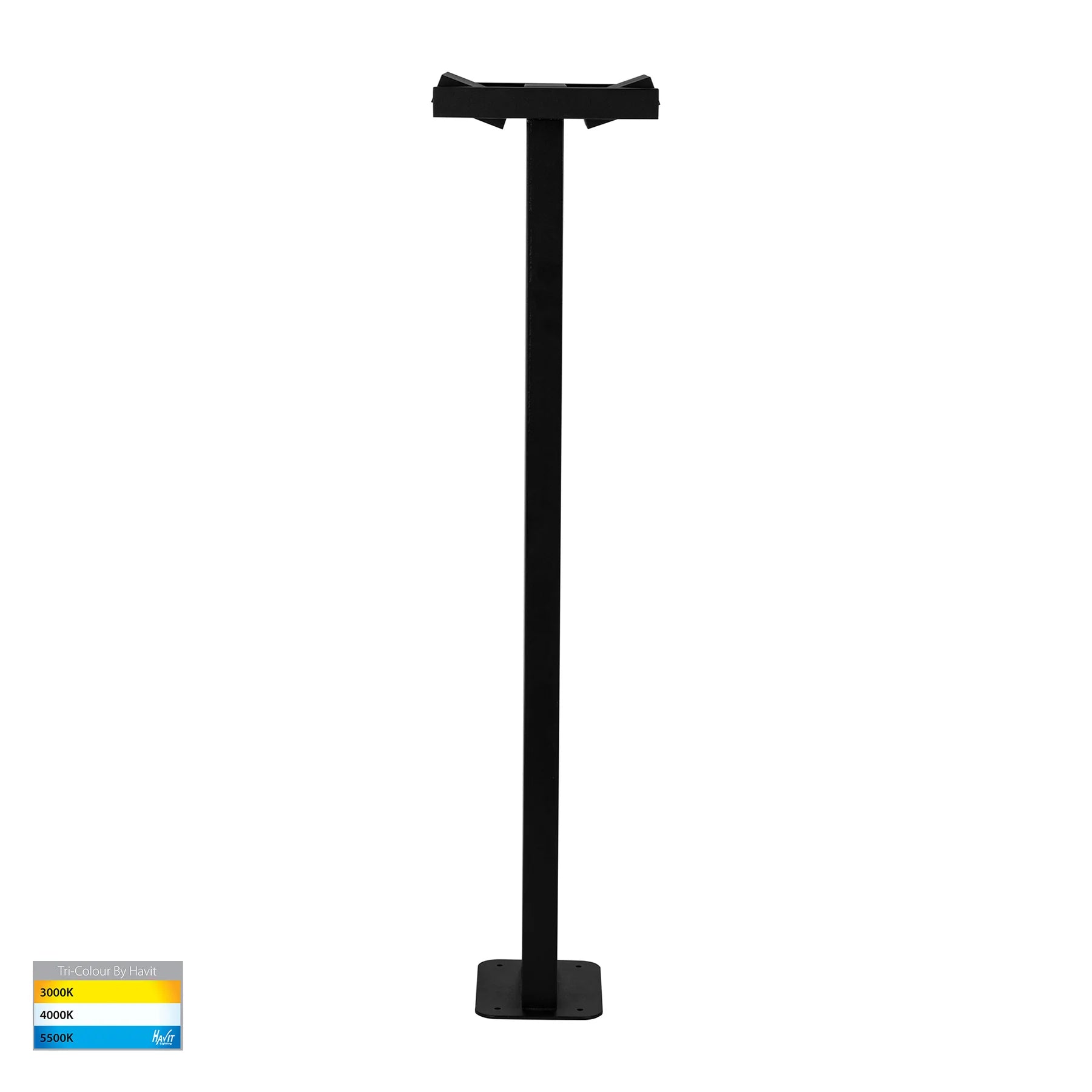 Havit Locu Double Adjustable LED Bollards Tri- Black 2x10W 240V IP65- HV1635T-BLK-240V