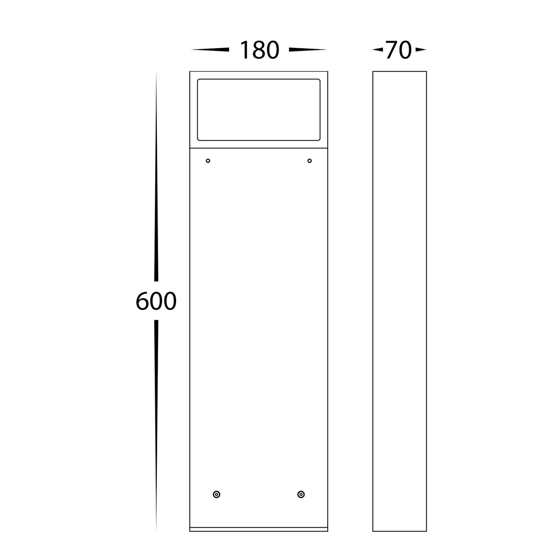 Havit Cadrado LED Bollards Tri- Black 10W 240V IP65- HV1636T-BLK-240V