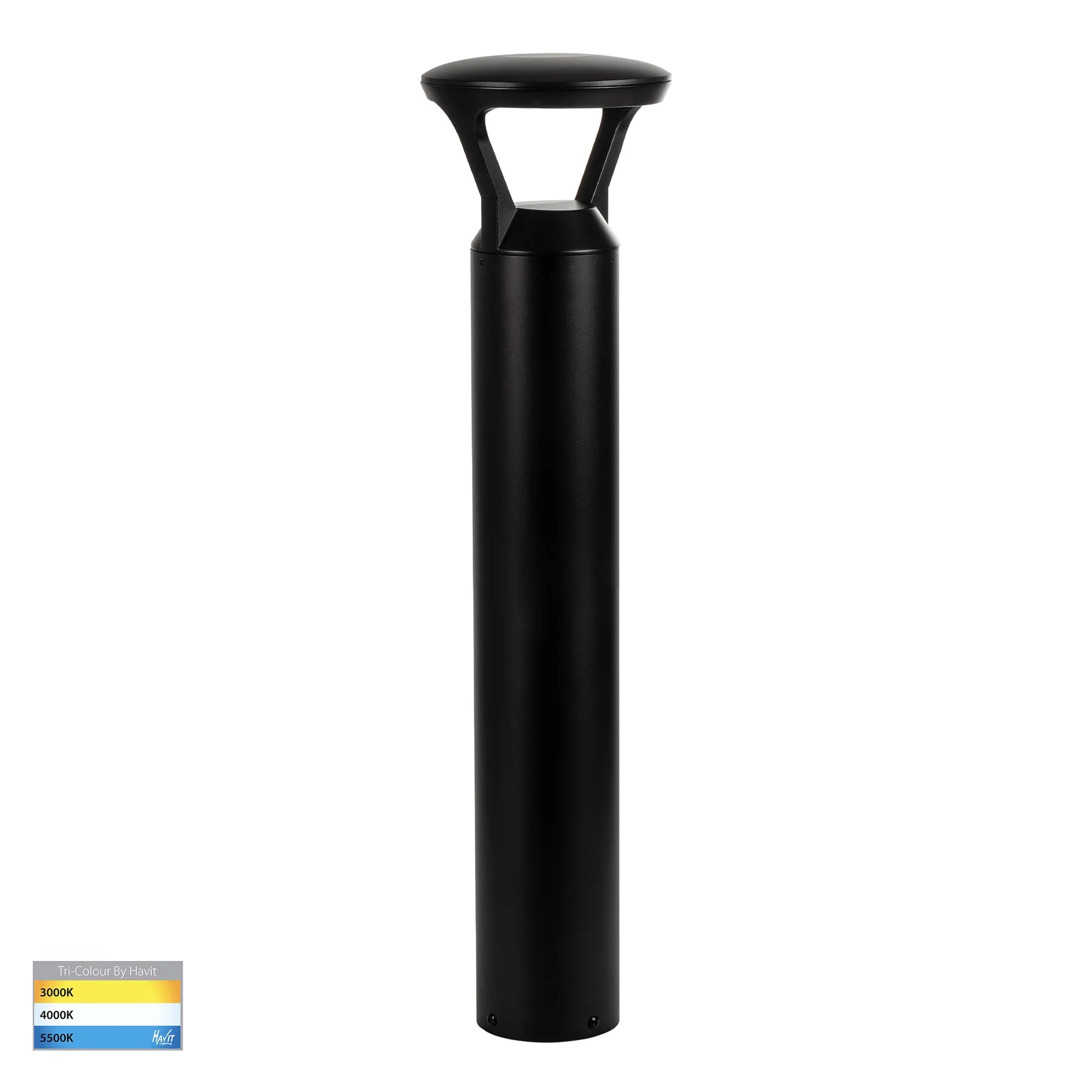 Havit Thema 975mm Round LED Bollards Tri- Aluminium Black 18W 24V/240V IP65- HV1643T-BLK-240V | HV1643T-BLK-24V
