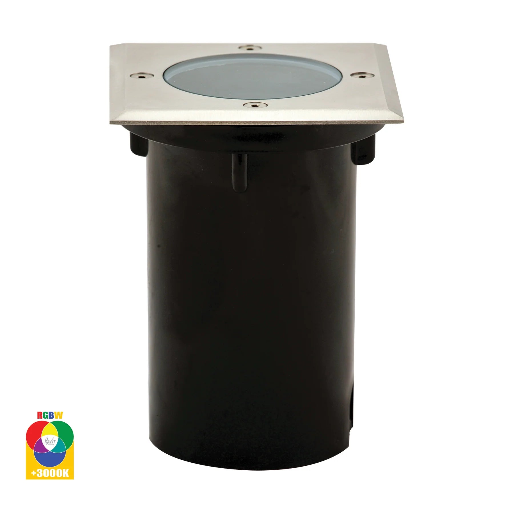 Havit Metro Square Inground Light Garden Step and Up Lights RGB + 3000K 316 Stainless Steel 5W 12V IP65 - HV1701RGBW