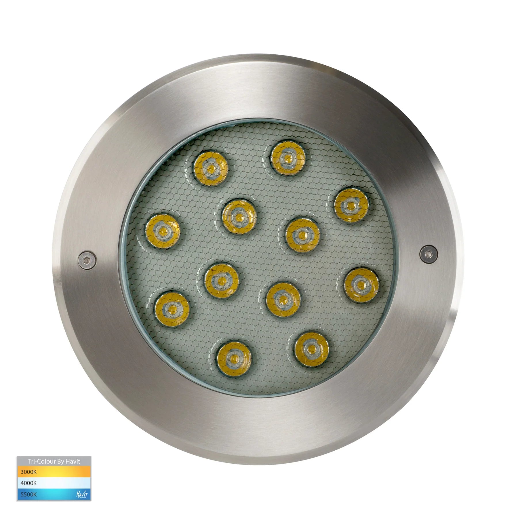Havit Split 210mm Garden Step and Up Lights Tri- 316 Stainless Steel 12W 12V IP67- HV1843T