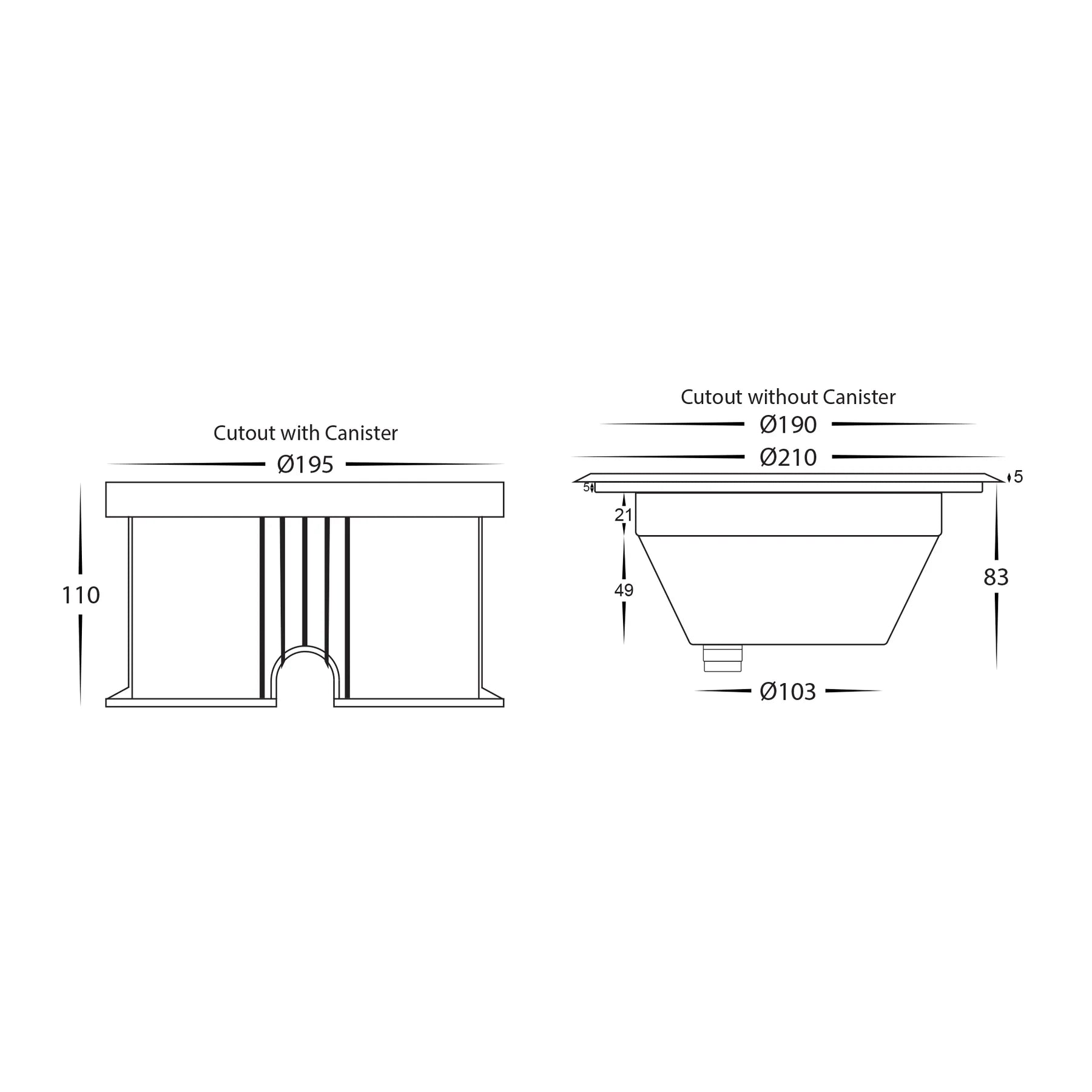 Havit Split 210mm Inground Up Lights and Deck Lights Tri- 316 Stainless Steel 12W 12V IP67- HV1843T