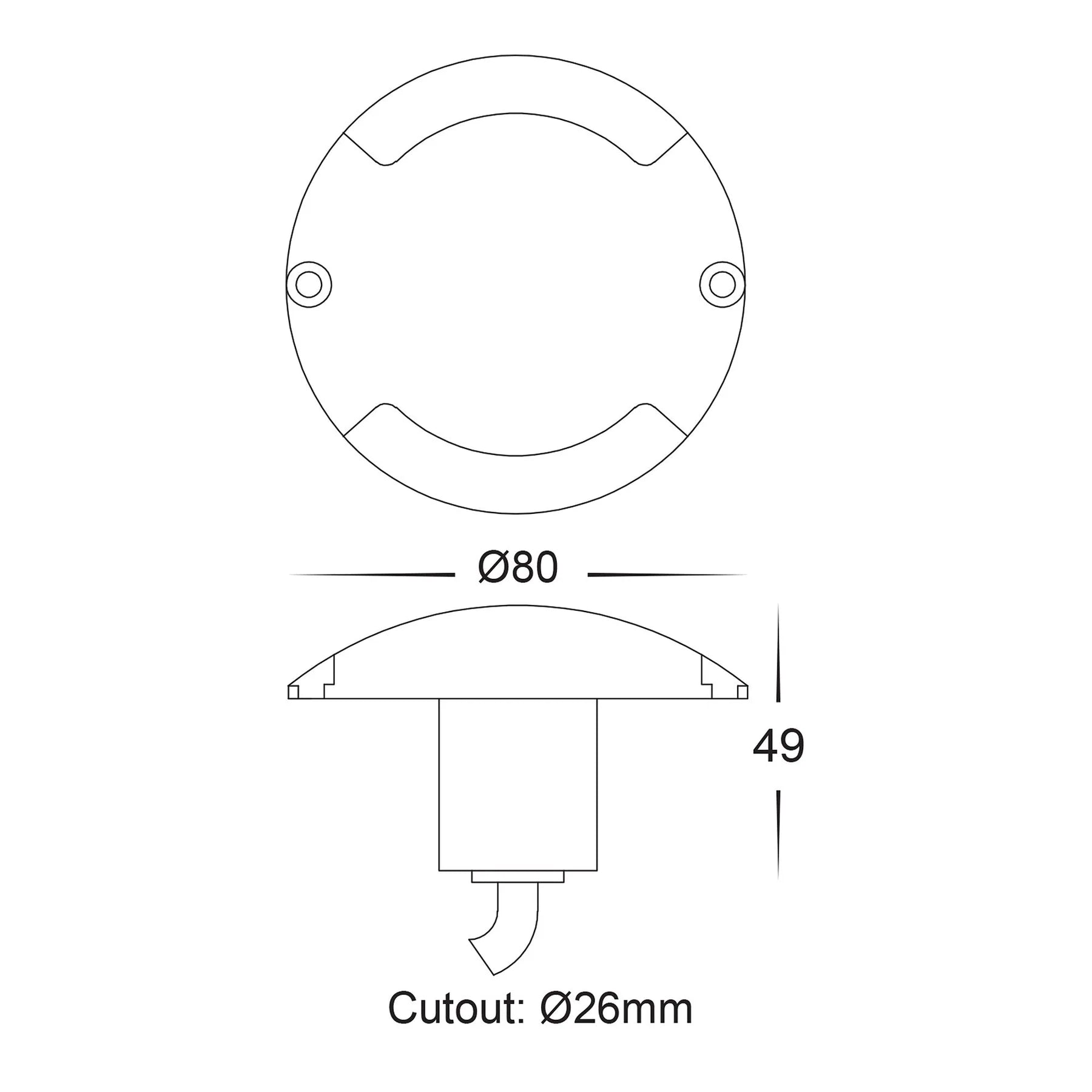Havit Dome Two Way Deck Lights Garden Step and Up Lights Tri- Silver 2x3W 12V IP65 - HV2872T-SLV-12V