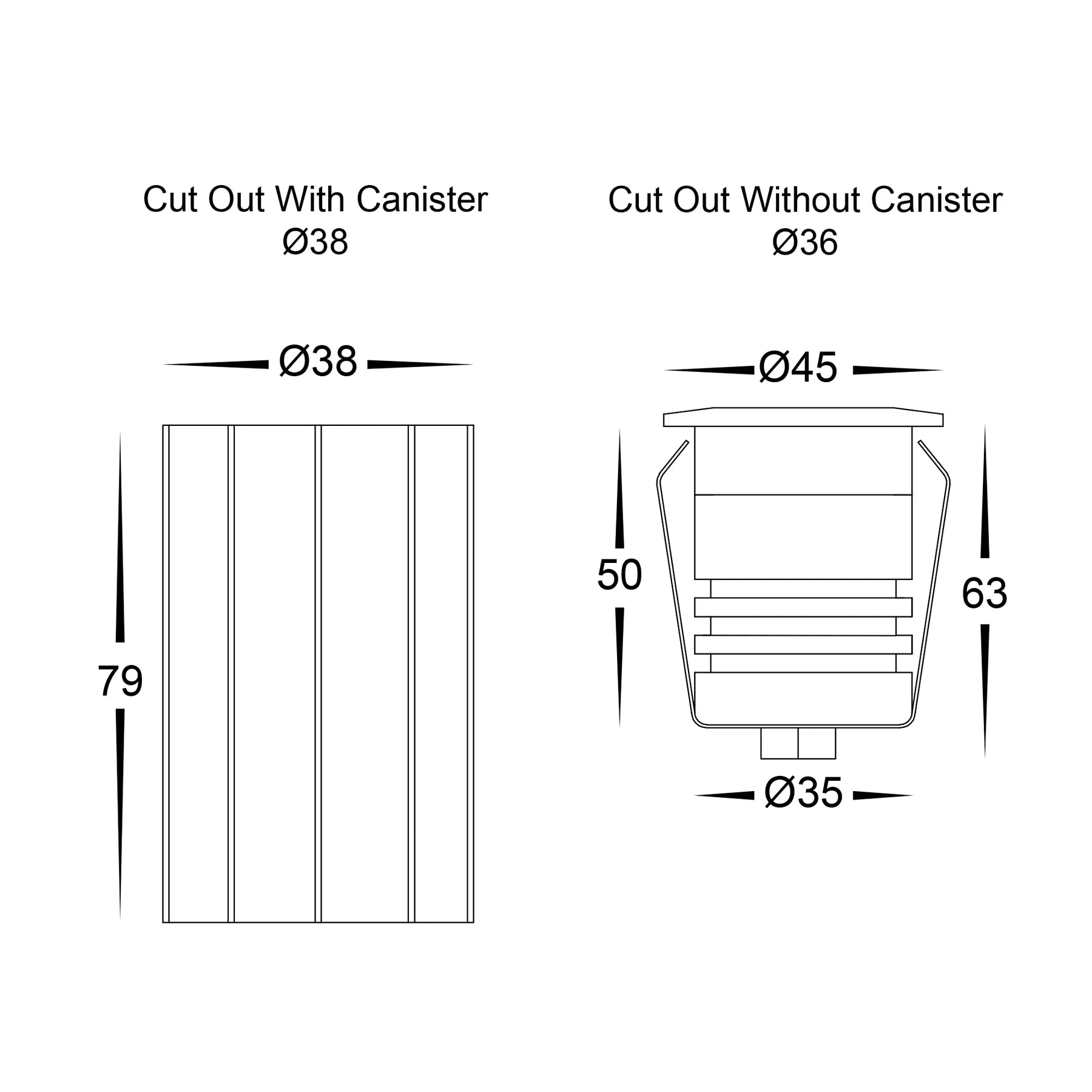 Havit Dek Inground Light Garden Step and Up Lights Tri - 316 Stainless Steel 3W 12V IP67 - HV2893T-SS316-12V- Havit Lighting