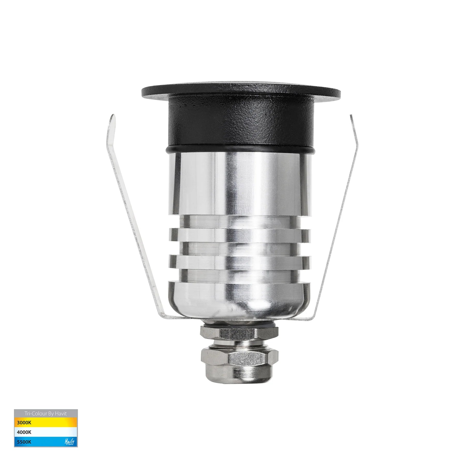 Havit Dek Inground Light Garden Step and Up Lights Tri - Black 3W 12V IP67 - HV2893T-BLK-12V - Havit Lighting