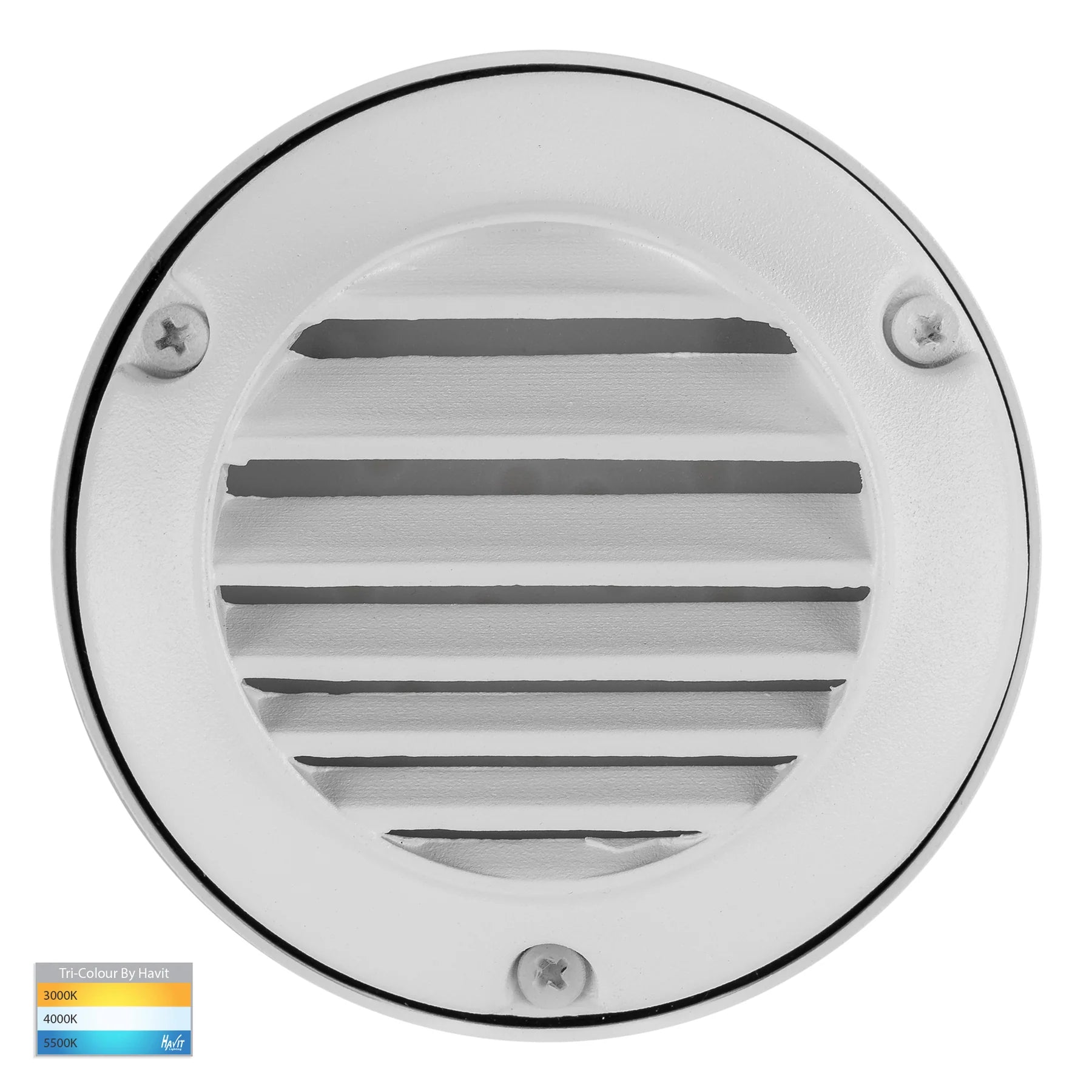 Havit Pinta Louvered LED Exterior Step Lights Tri- White 2.3W 12V IP65 - HV2925T-12V-WHT