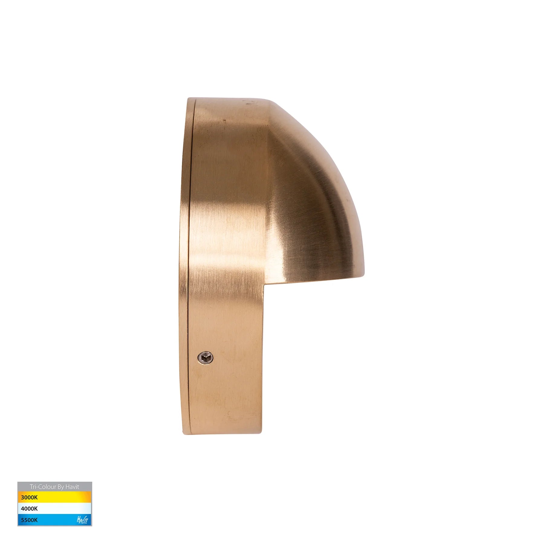 Havit Veko with Eyelid Garden Step and Up Lights Tri- Solid Brass 6W 12V/240V IP65 - HV2928T-BR-12Vl, HV2928T-BR-240V