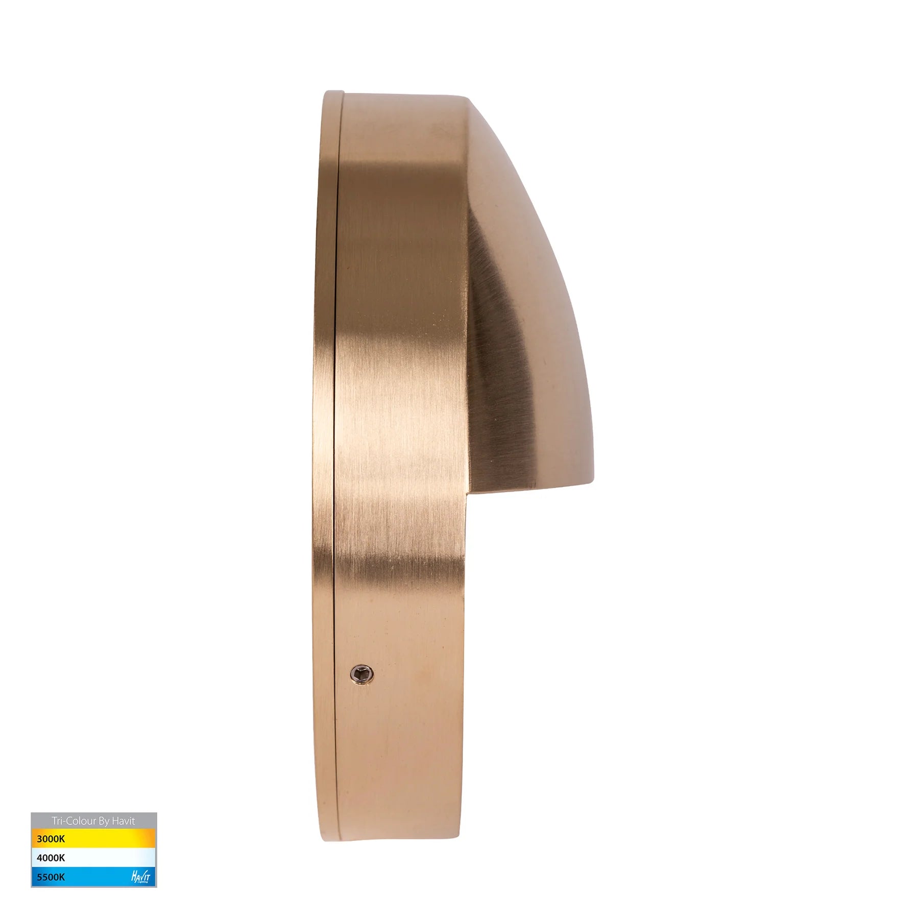 Havit Veko with Eyelid Garden Step and Up Lights Tri- Solid Brass 10W 12V/240V IP65 - HV2929T-BR-12V, HV2929T-BR-240V