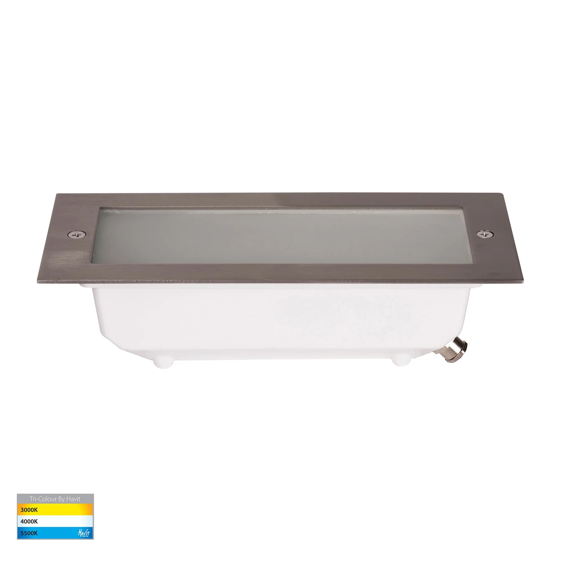 Havit Bata Brick Light with Plain Face Garden Step and Up Lights Tri- 316 Stainless Steel 10W 12/240V IP54 - HV3003T-SS316-12V, HV3003T-SS316-240V