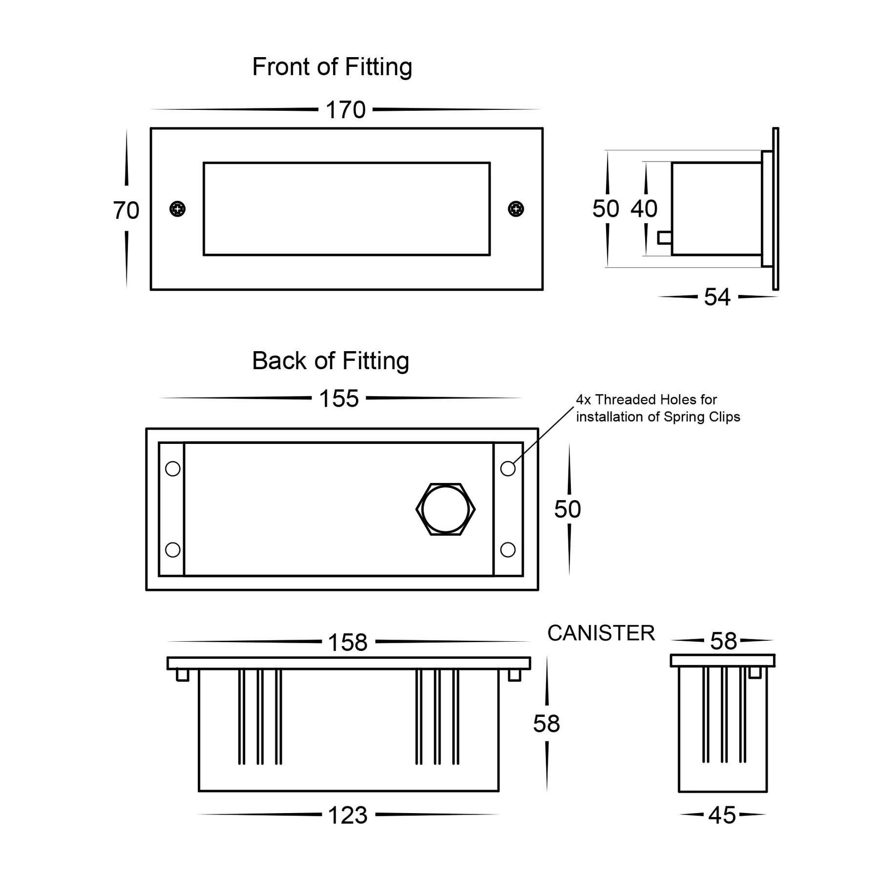 Havit Bata Brick Light with Plain Face Garden Step and Up Lights Tri- White 6W 12/240V IP54 - HV3005T-WHT-12V, HV3005T-WHT-240V