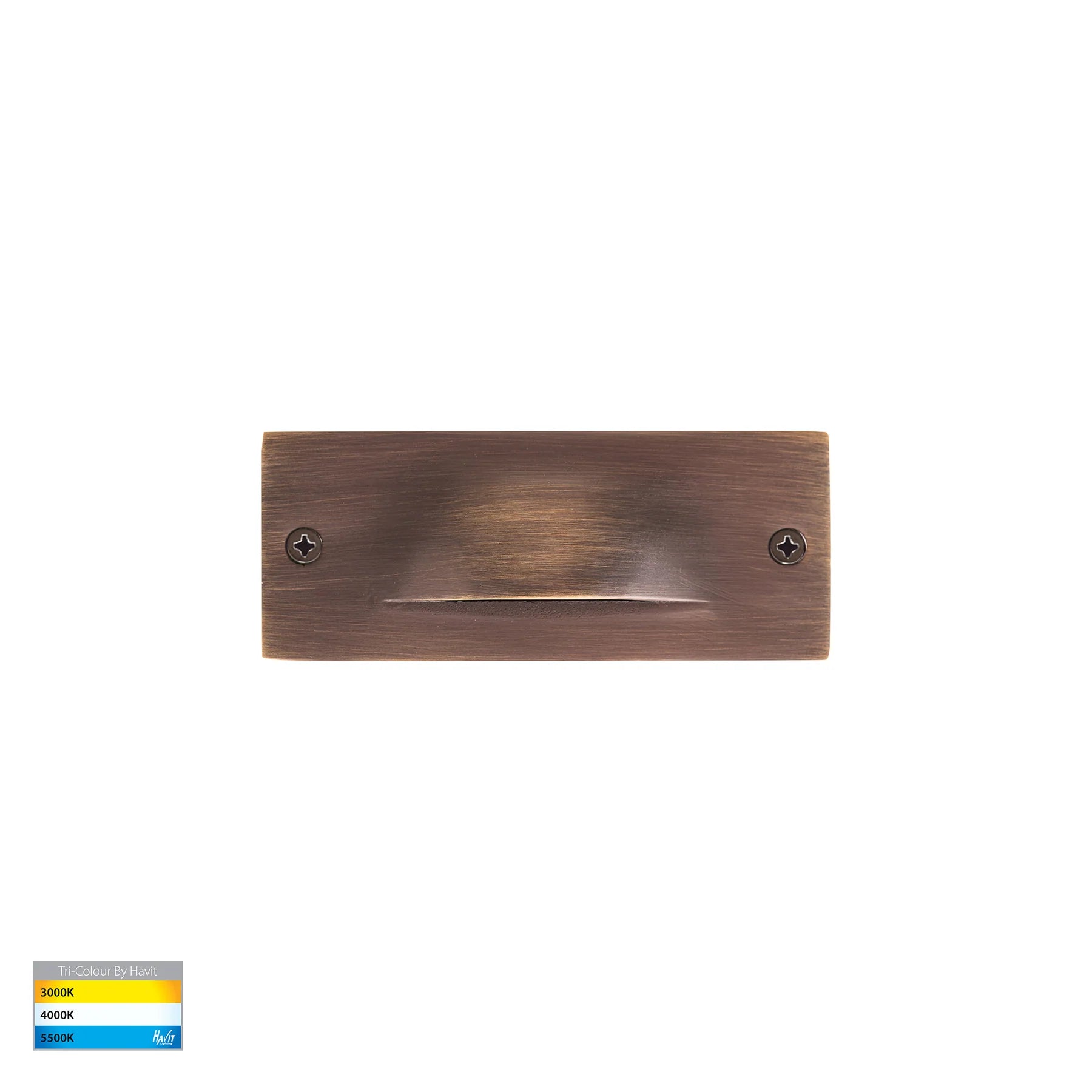 Havit Corba Recessed Brick Lights Tri- Antique Brass 3W 12V/240V IP54- HV3011T-AB-12V | HV3011T-AB-240V