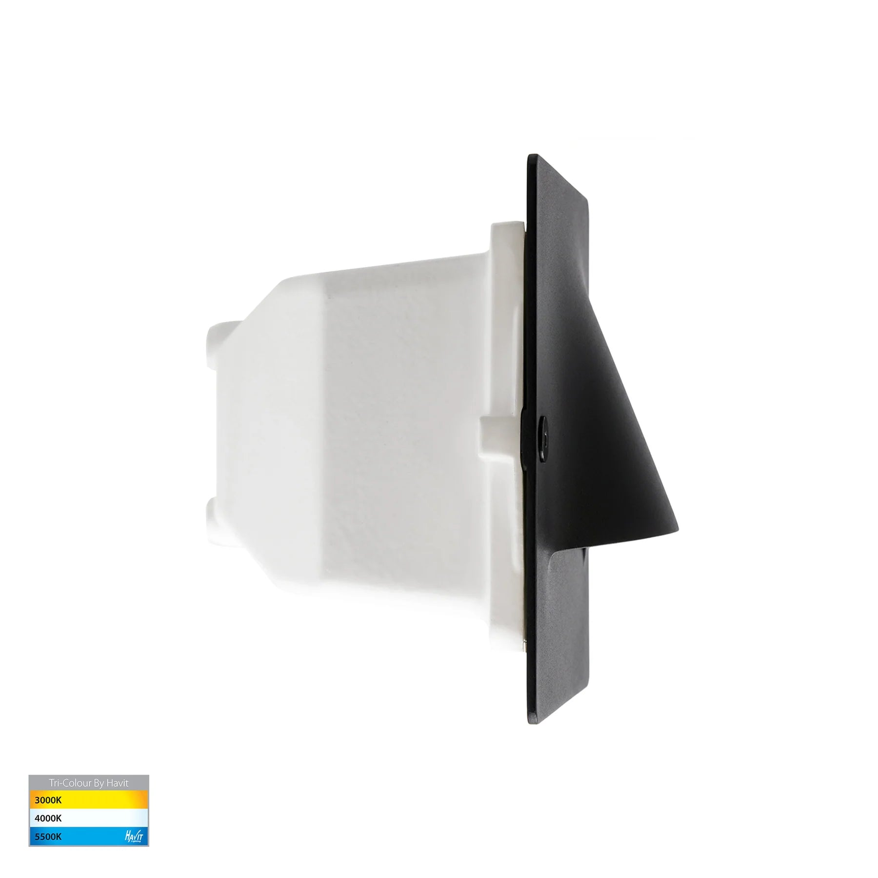 Havit Corba Recessed Brick Lights Tri- Black 10W 12V/240V IP54- HV3013T-BLK-12V, HV3013T-BLK-240V