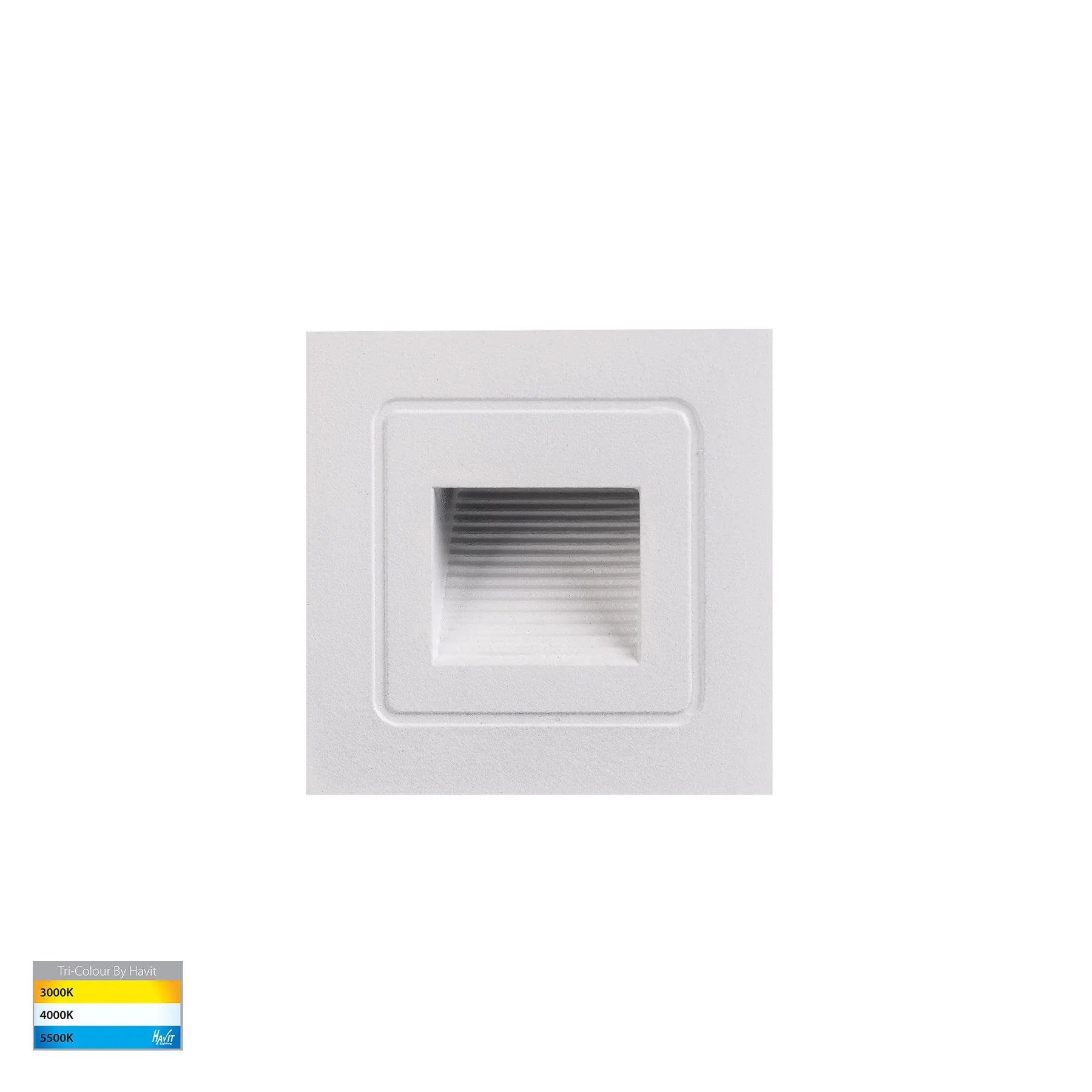 Havit Trin Small Square Recessed LED Exterior Step Lights Tri- White 1W 12V IP54- HV3111T-WHT-12V