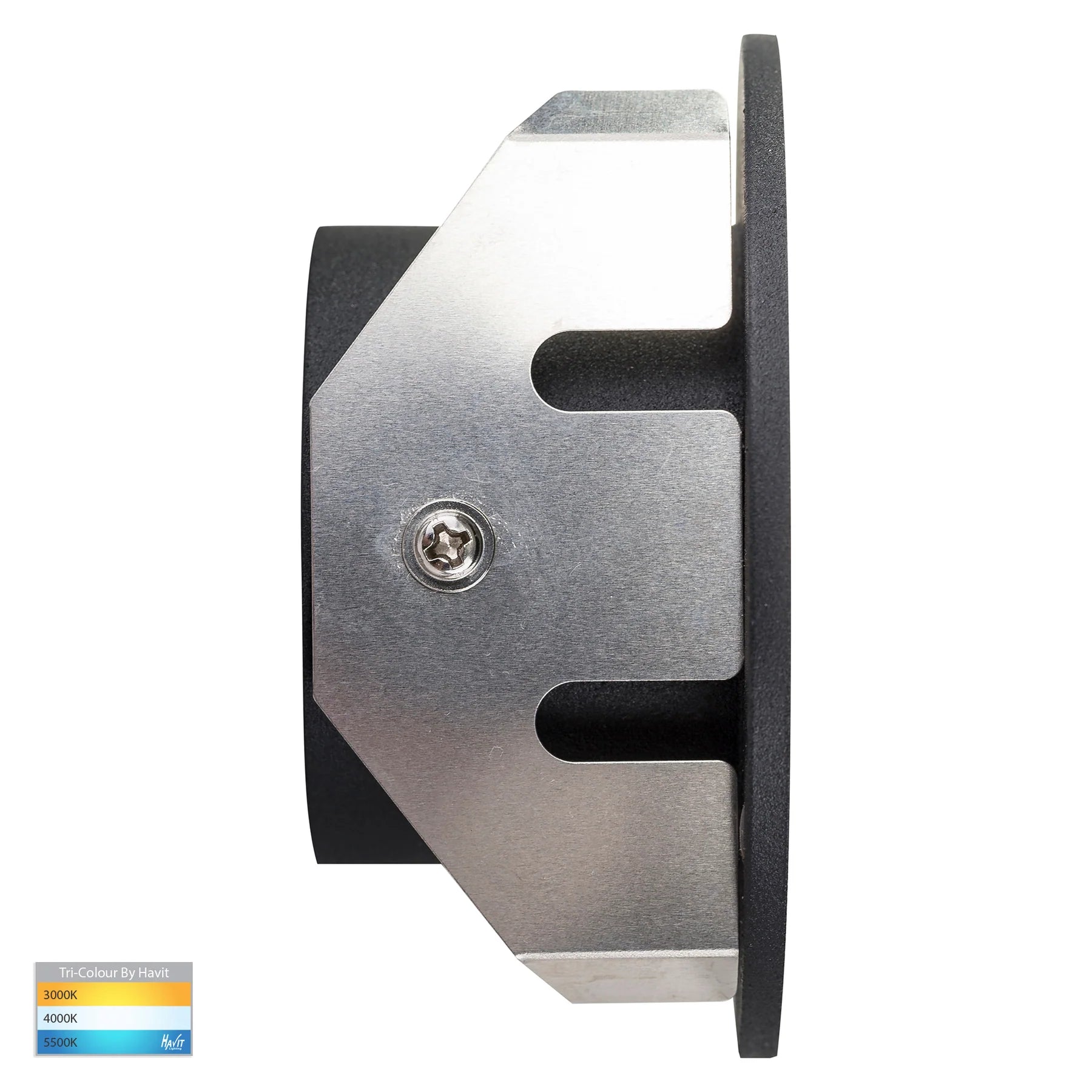 Havit Reces Round Recessed LED Exterior Step Lights Tri- Black 2.5W 12V IP67 - HV3205T-BLK-12V