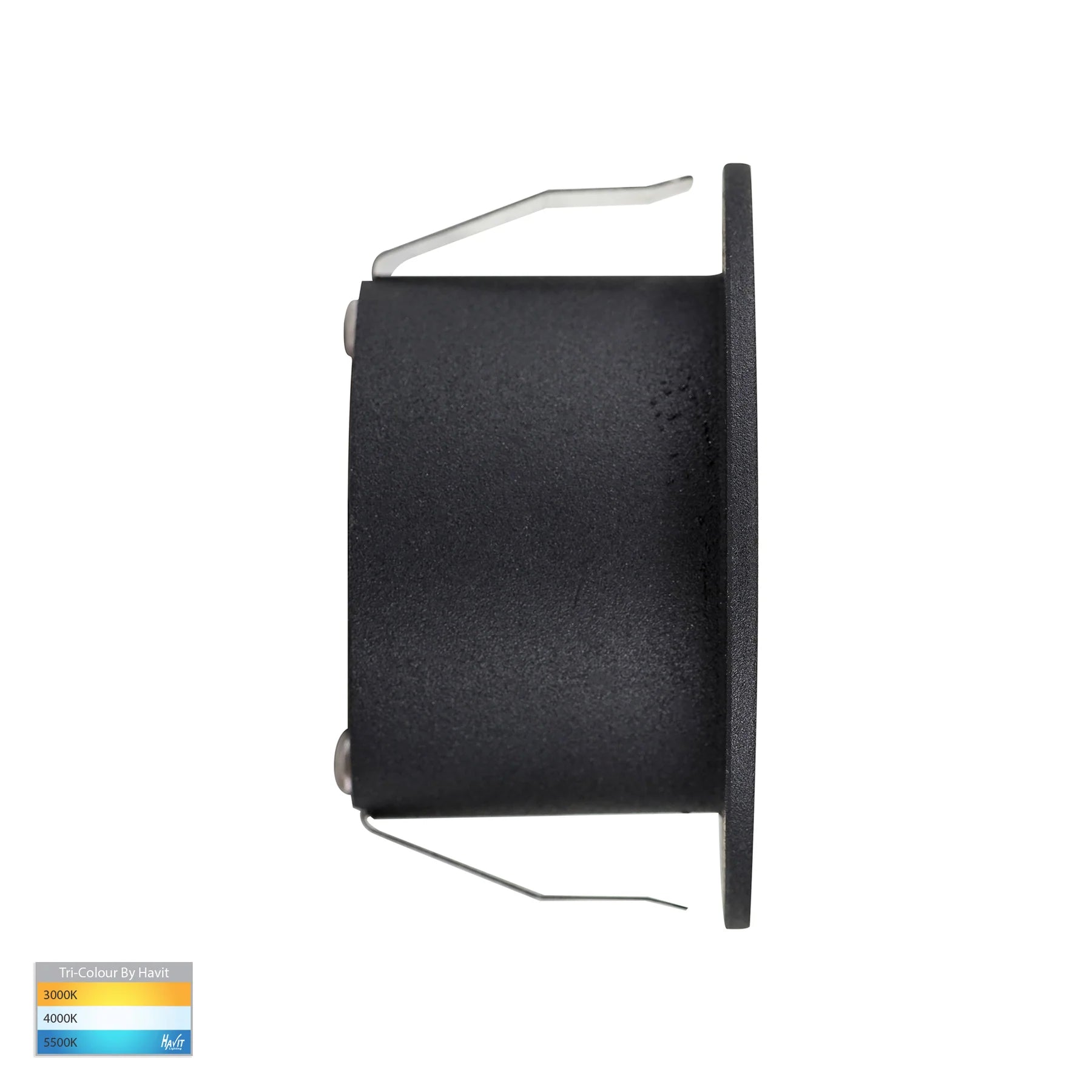 Havit Mini Reces Round Recessed Garden Step and Up Lights Tri- Black 1W 12V IP67 - HV3206T-BLK-12V