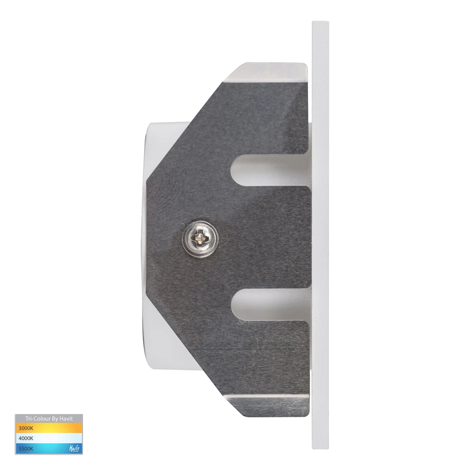 Havit Reces Square Recessed LED Exterior Step Lights Tri- White 2.5W 12W IP67 - HV3215T-WHT-12V