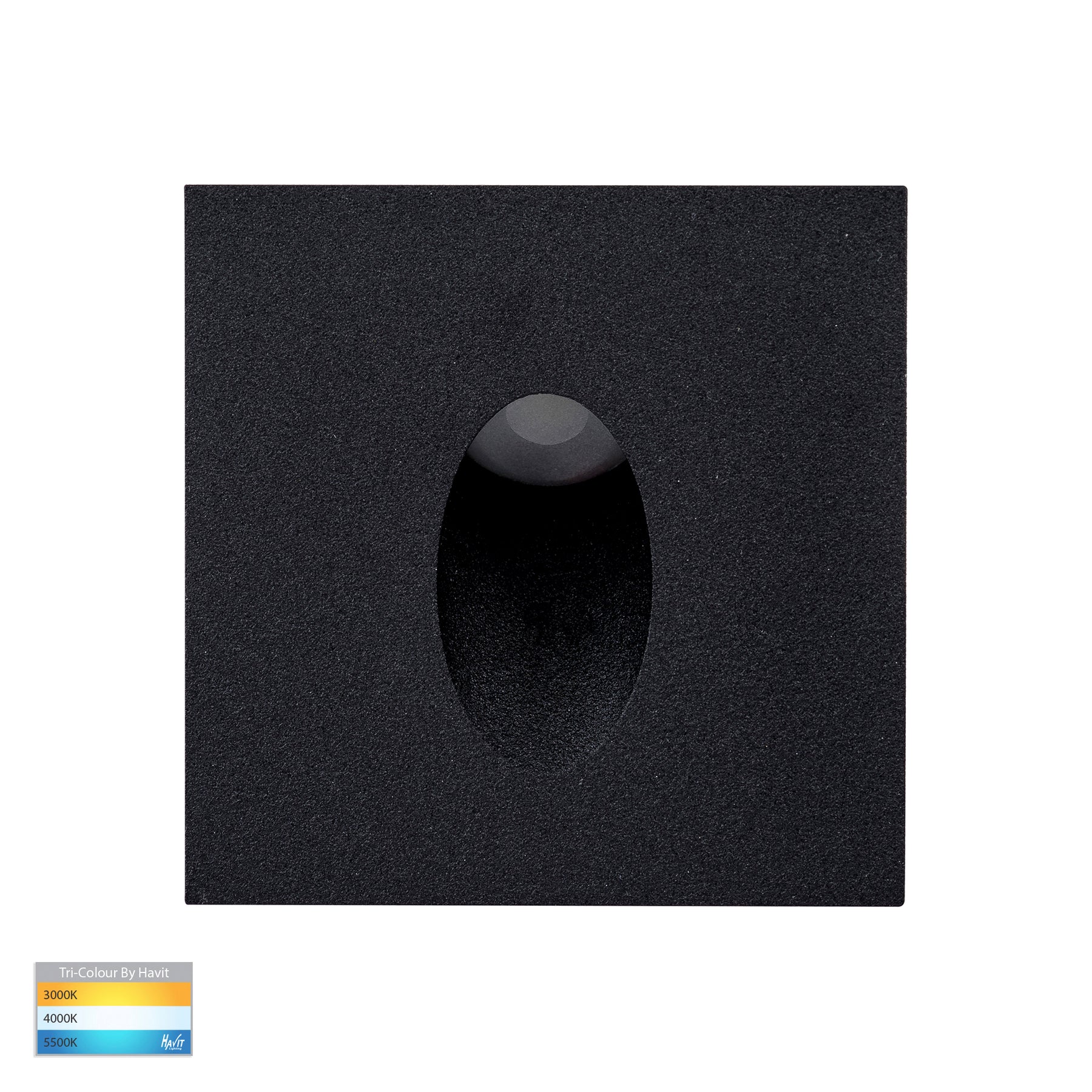 Havit Mini Reces Square Recessed Garden Step and Up Lights Tri - Black 1W 12V IP67 - HV3216T-BLK-12V- Havit Lighting