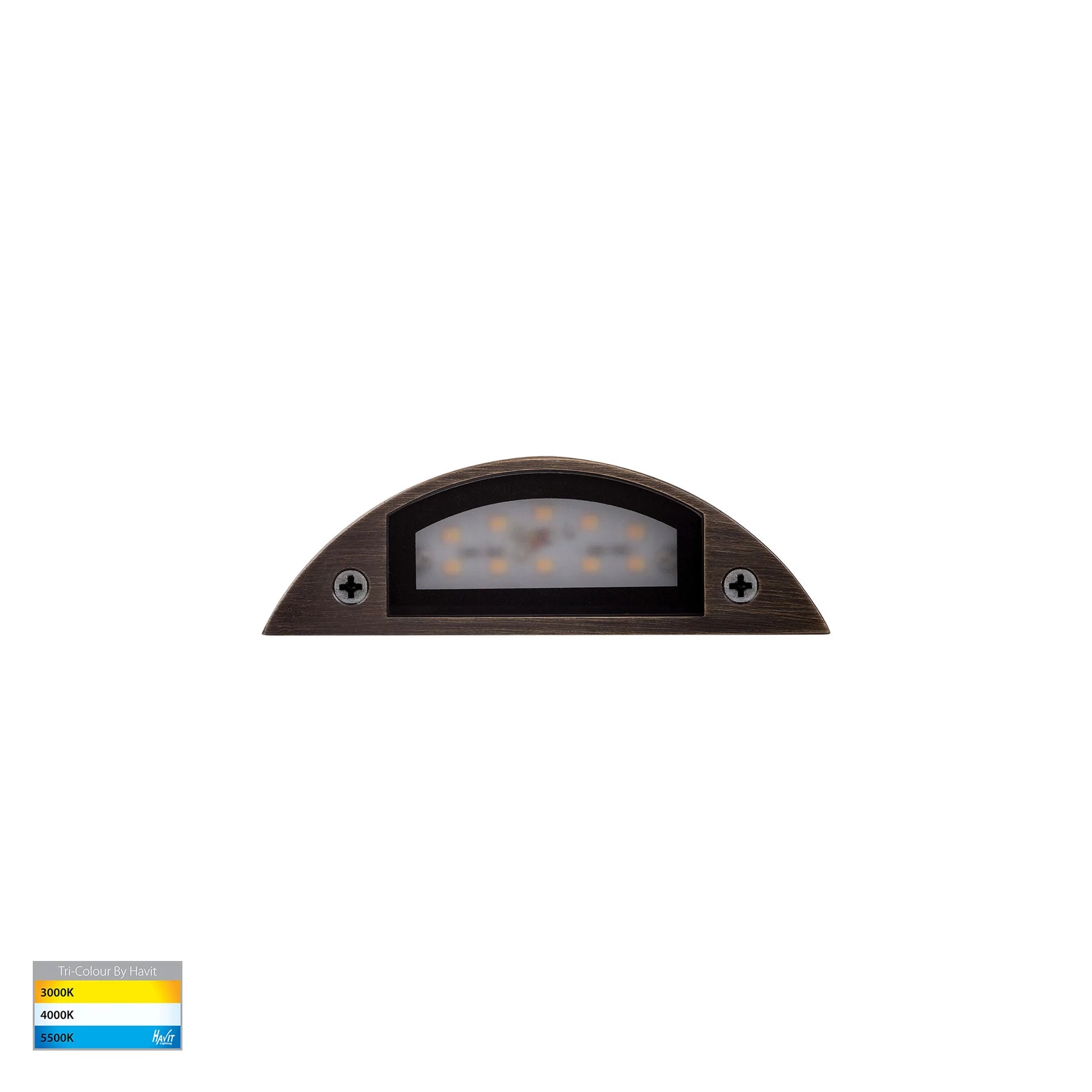 Havit Curva LED Exterior Step Lights Tri- Antique Brass 3W 12V IP65- HV3251T-AB-12V