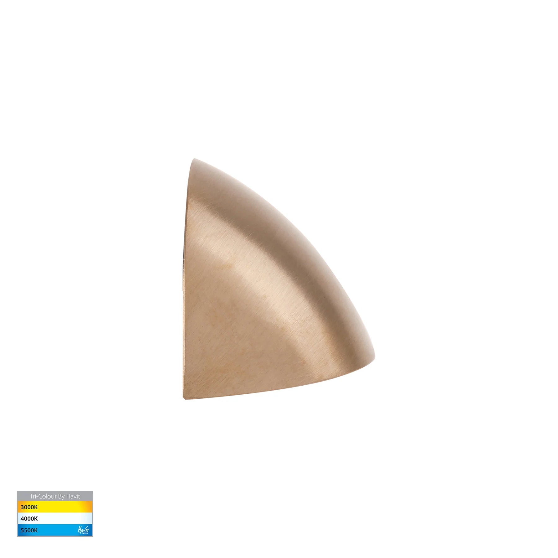 Havit Curva LED Exterior Step Lights Tri- Solid Brass 3W 12V IP65- HV3251T-BR-12V
