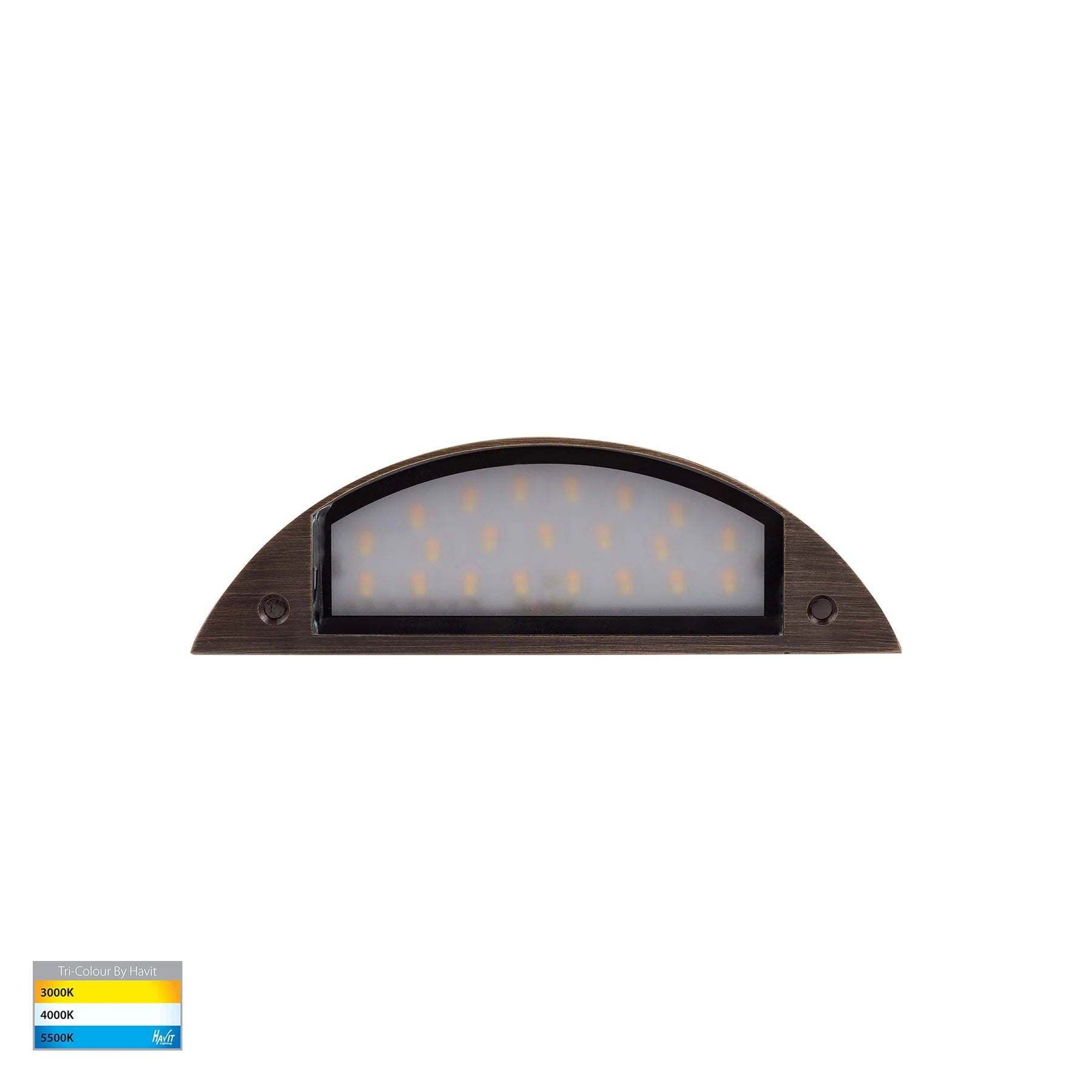 Havit Curva LED Exterior Step Lights Tri- Antique Brass 5W 12V IP65- HV3252T-AB-12V