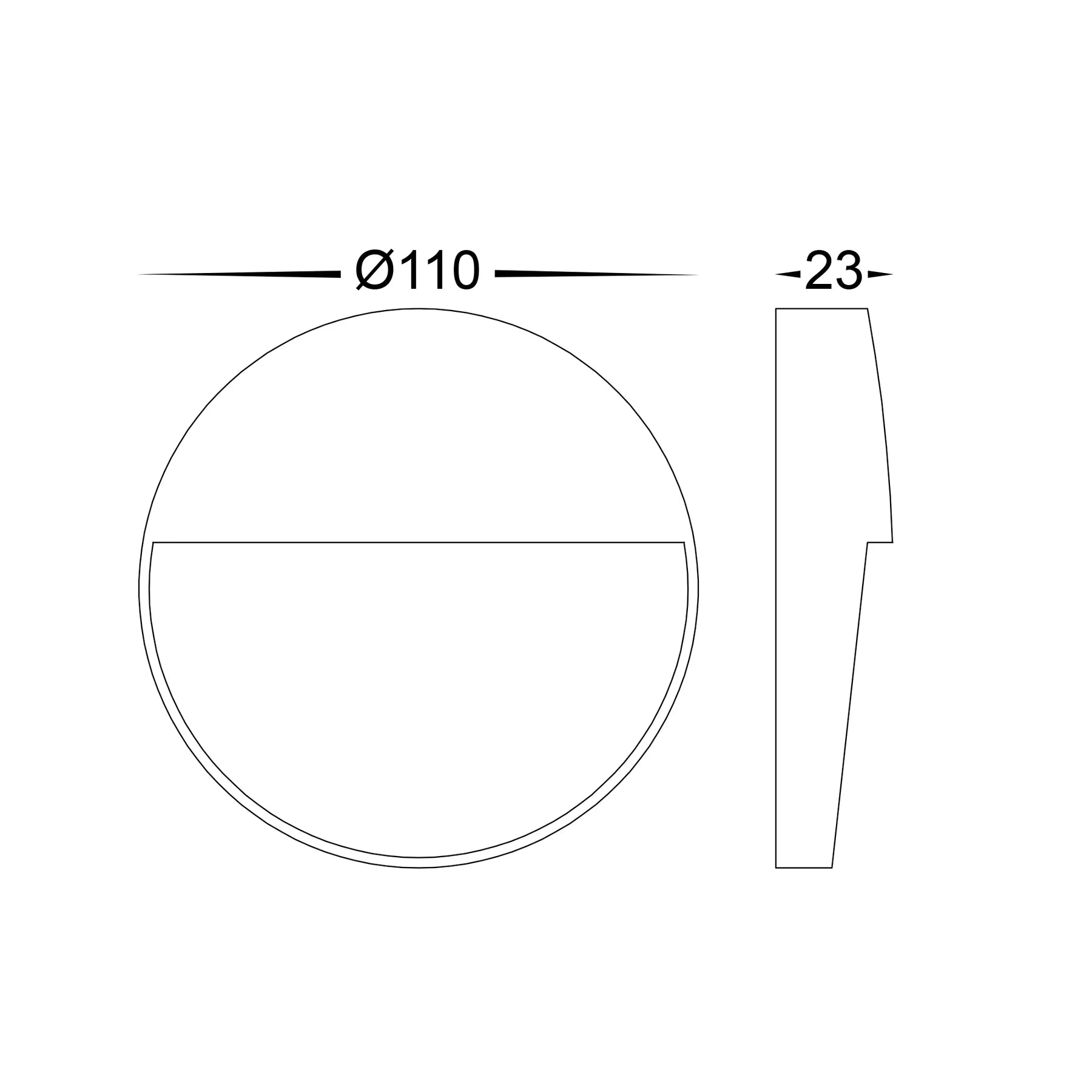 Havit Fino Round Garden Step and Up Lights Tri - Black 3W 12V IP54 - HV3268T-BLK-12V-RND - Havit Lighting