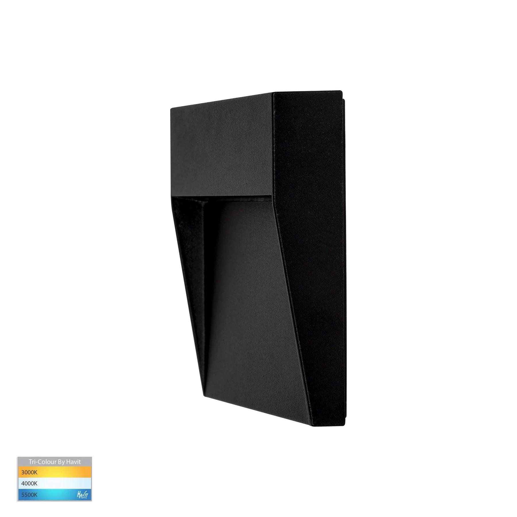 Havit Fino Square Garden Step and Up Lights Tri - Black 3W 12V IP54 - HV3268T-BLK-12V-SQ - Havit Lighting