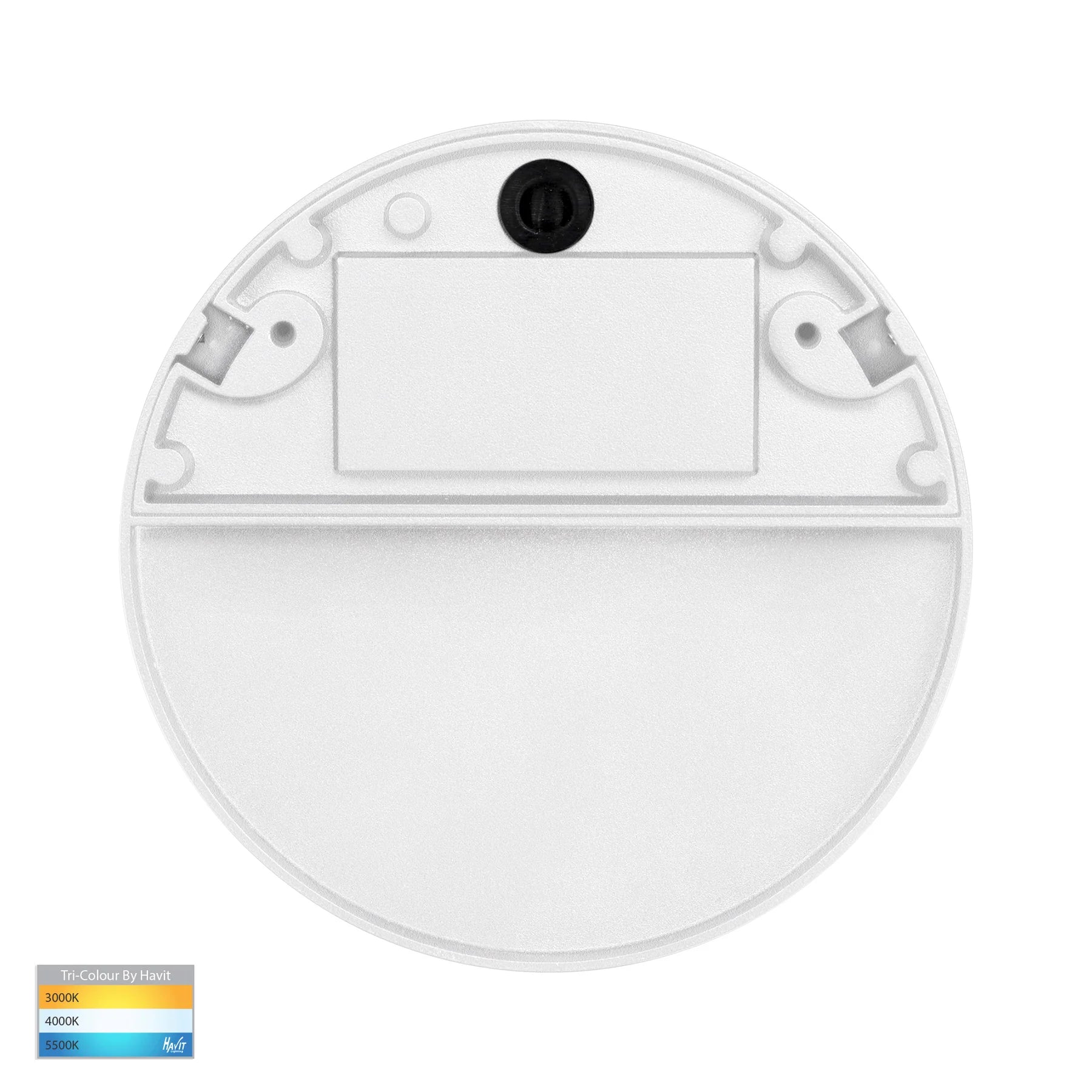 Havit Fino Round LED Exterior Step Lights Tri- White 6W 12V IP54 - HV3269T-WHT-12V-RND