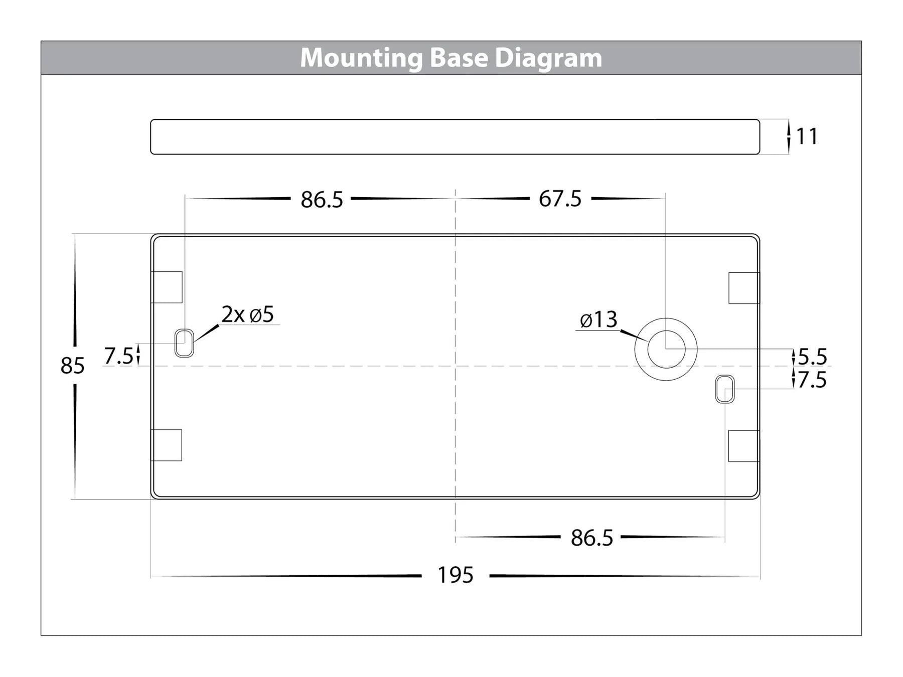 Havit Virsma Rectangle Surface Mounted Garden Step and Uplights Tri - White 6W 12V IP54 - HV3275T-WHT-240V, HV3275T-WHT-12V