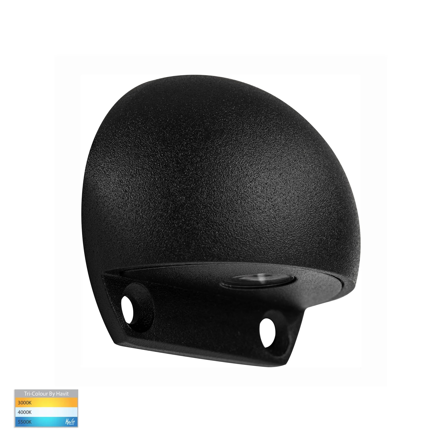 Havit Occhio Surface Mounted Eyelid Garden Step and Up Lights Tri - Black 3W 12V IP65 - HV3281T-BLK-12V - Havit Lighting