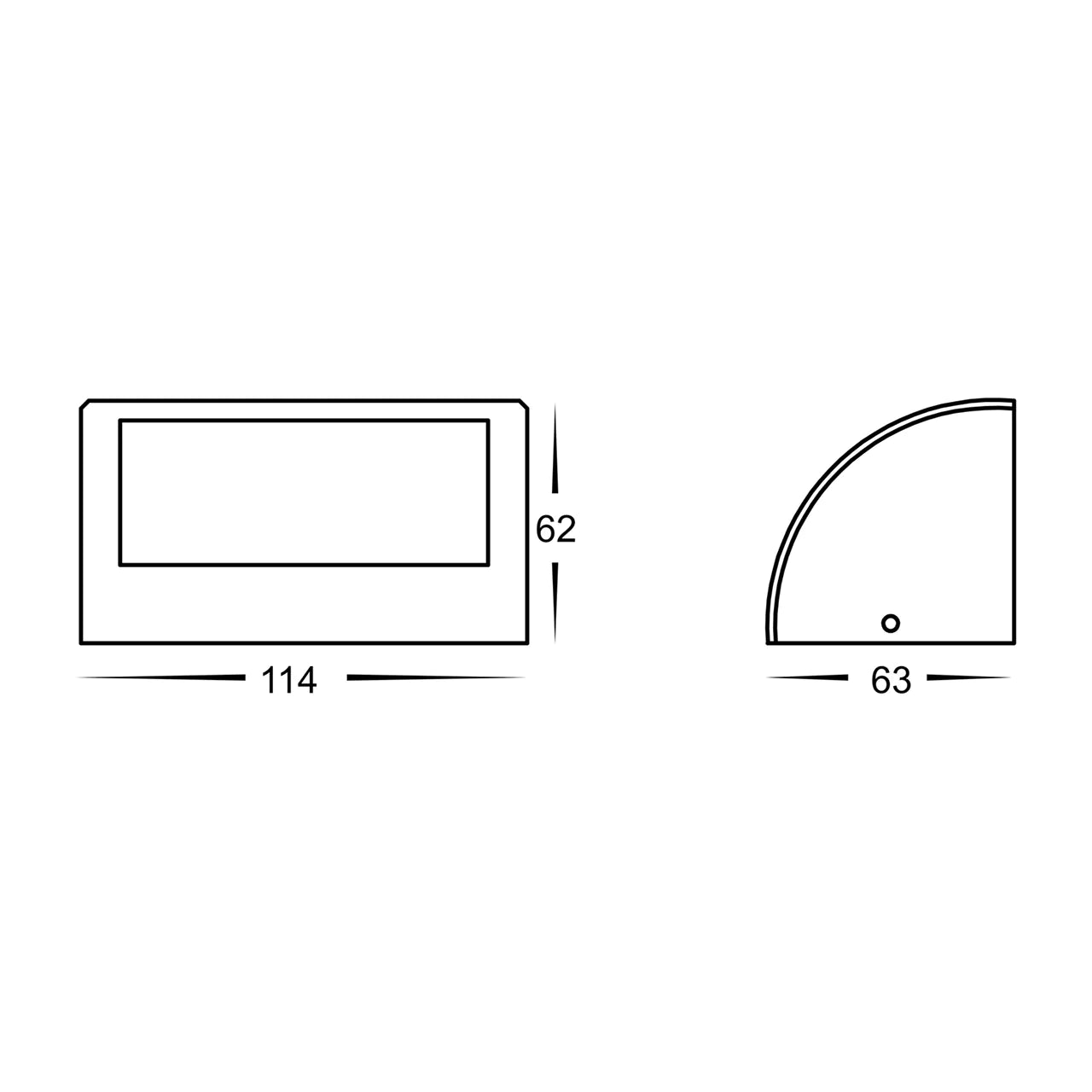 Havit Ridge Rectangular Garden Step and Uplights Tri - White 6W 12V IP54 - HV3283T-WH