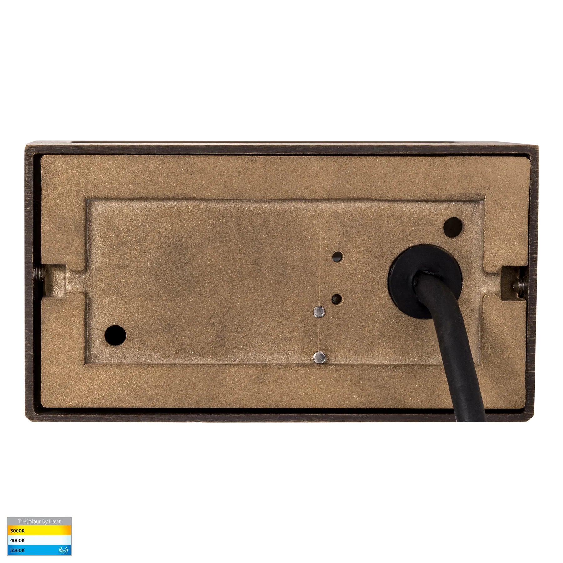 Havit Ridge Rectangular Garden Step and Uplights Tri- Solid Bronze 6W 12V IP54 - HV3283T-BRZ