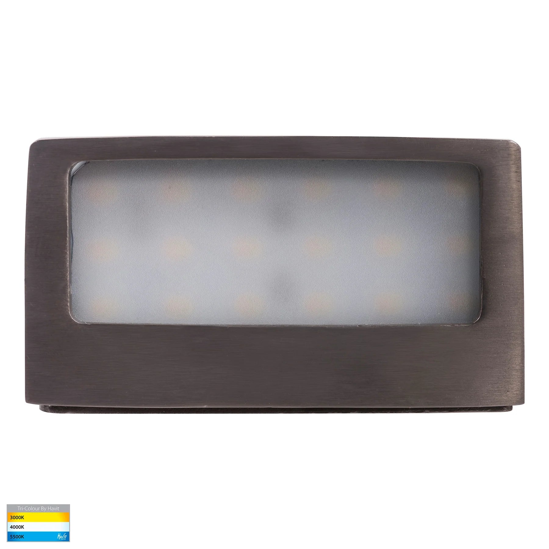 Havit Ridge Rectangular Garden Step snd Uplights Tri- Graphite 6W 12V IP54 - HV3283T-GPH