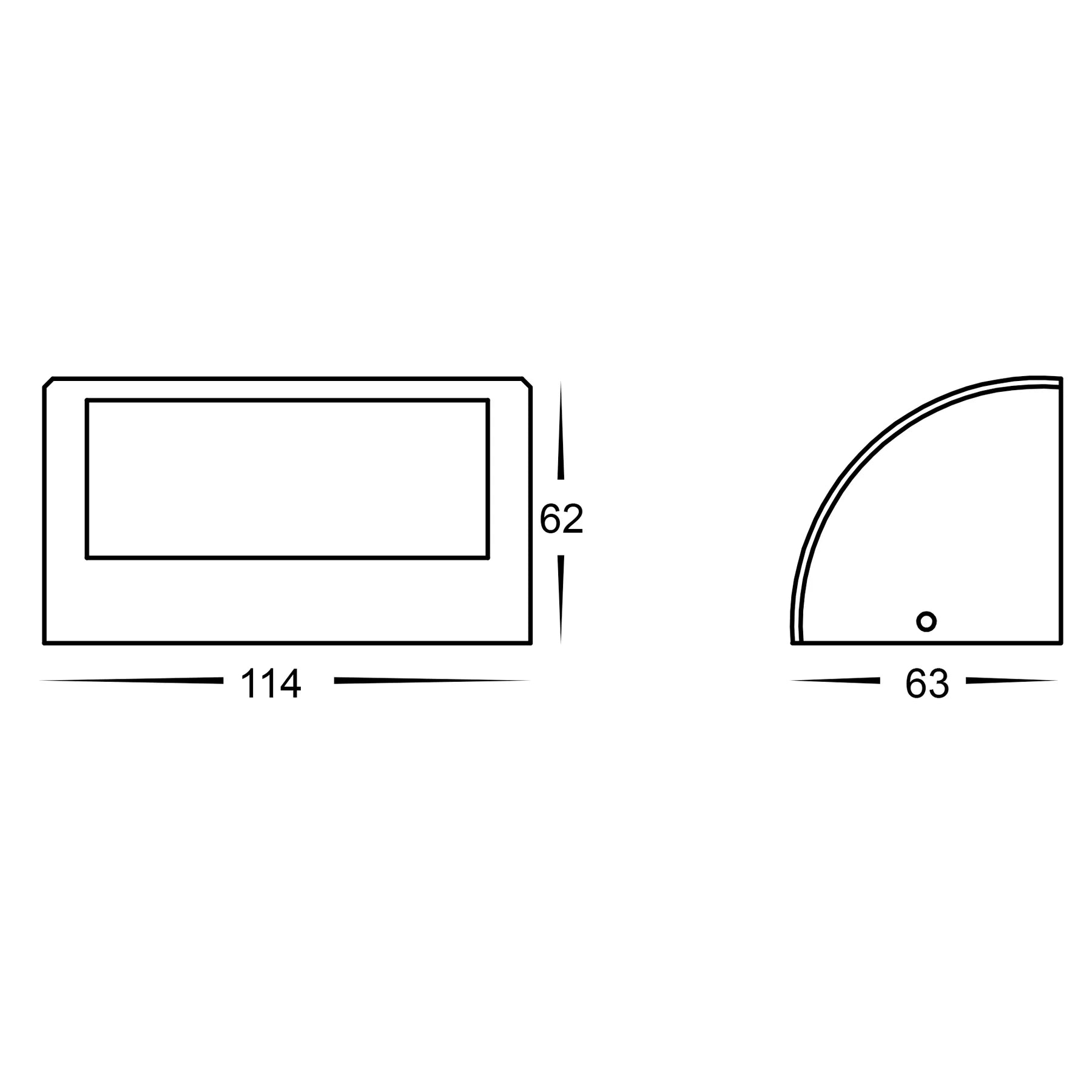 Havit Ridge Rectangular Garden Step snd Uplights Tri- Graphite 6W 12V IP54 - HV3283T-GPH