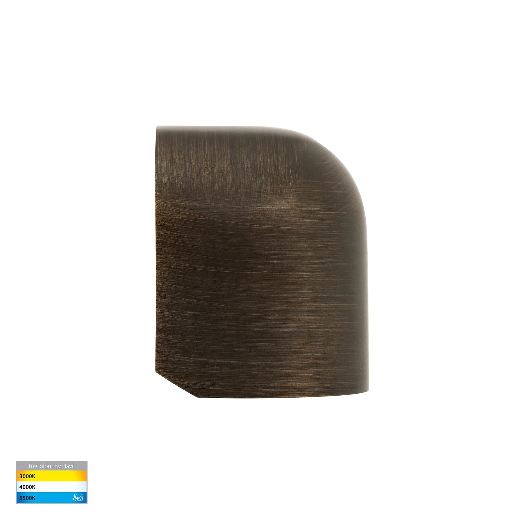 Havit Patra Surface Mounted Exterior Wall Lights Tri- Antique Brass 1.5W 12V IP65- HV3284T-AB-12V