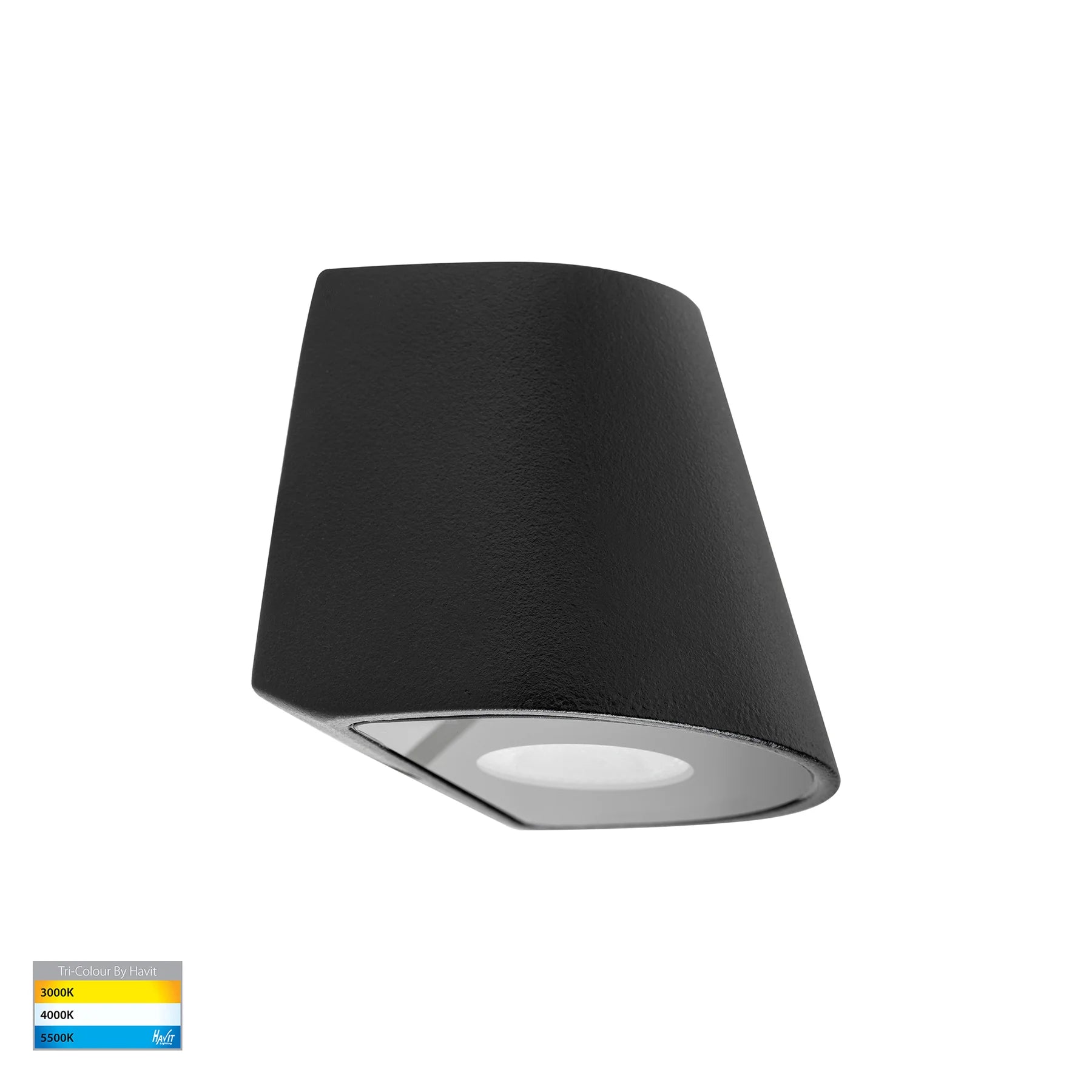 Havit Kaval Surface Mounted Exterior Wall Lights Tri- Black 1.5W 12V IP65 - HV3285T-BLK-12V