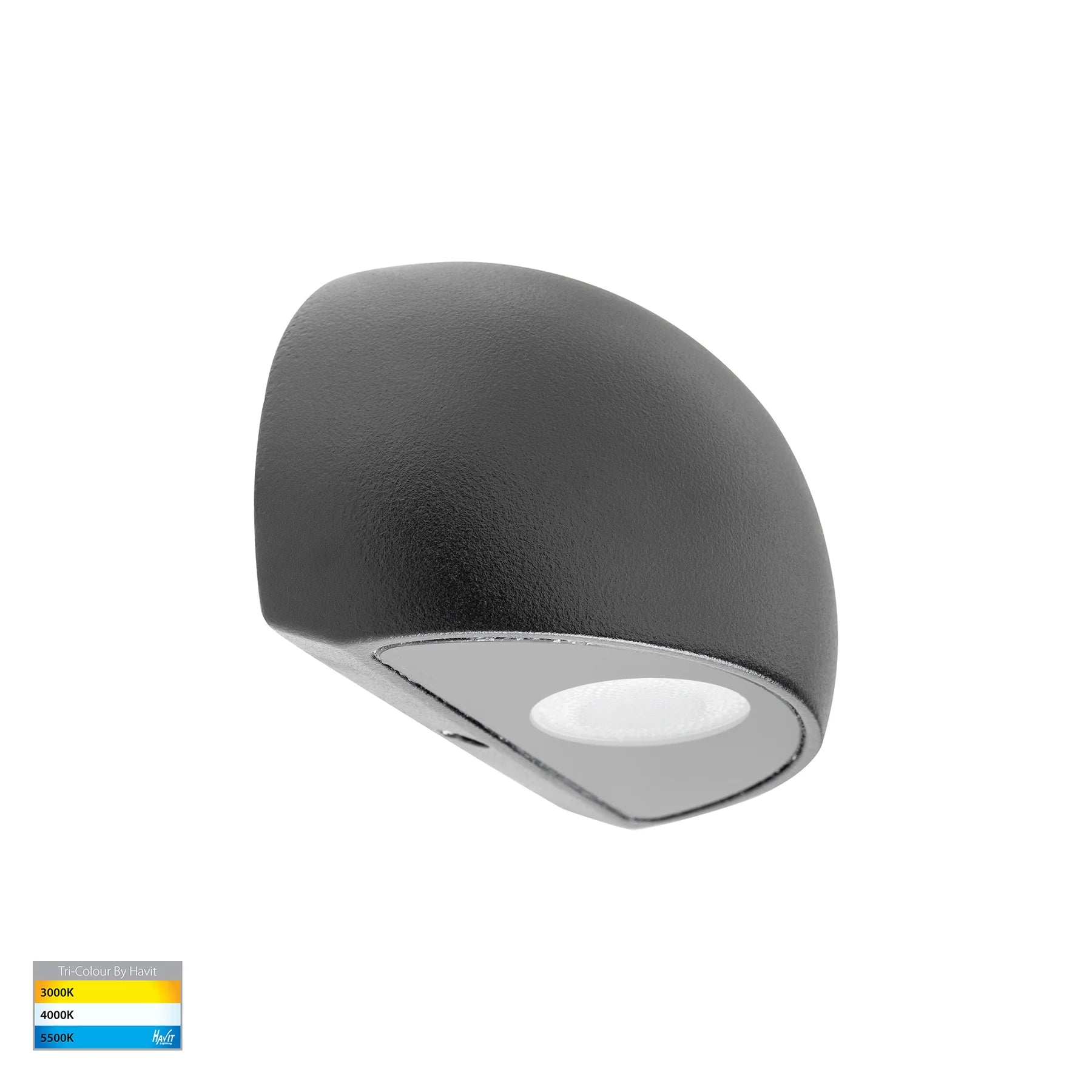 Havit Serres Surface Mounted Exterior Wall Lights Tri- Black 1.5W 12V IP65- HV3286T-BLK-12V