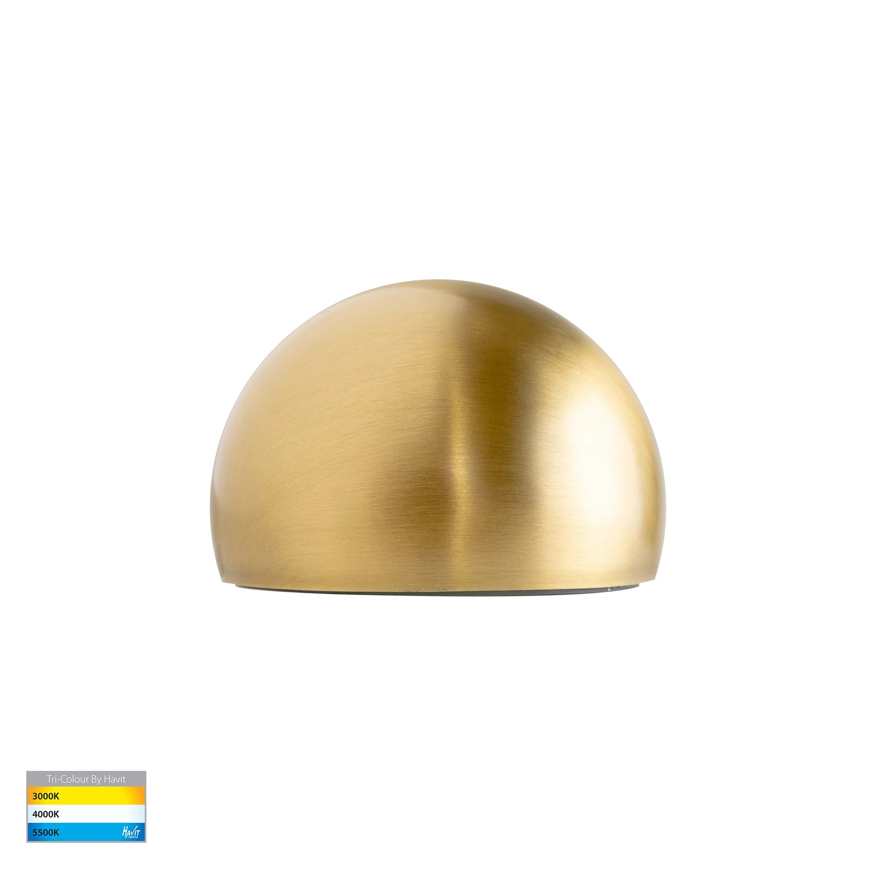 Havit Serres Surface Mounted Exterior Wall Lights Tri- Solid Brass 1.5W 12V IP65- HV3286T-BR-12V