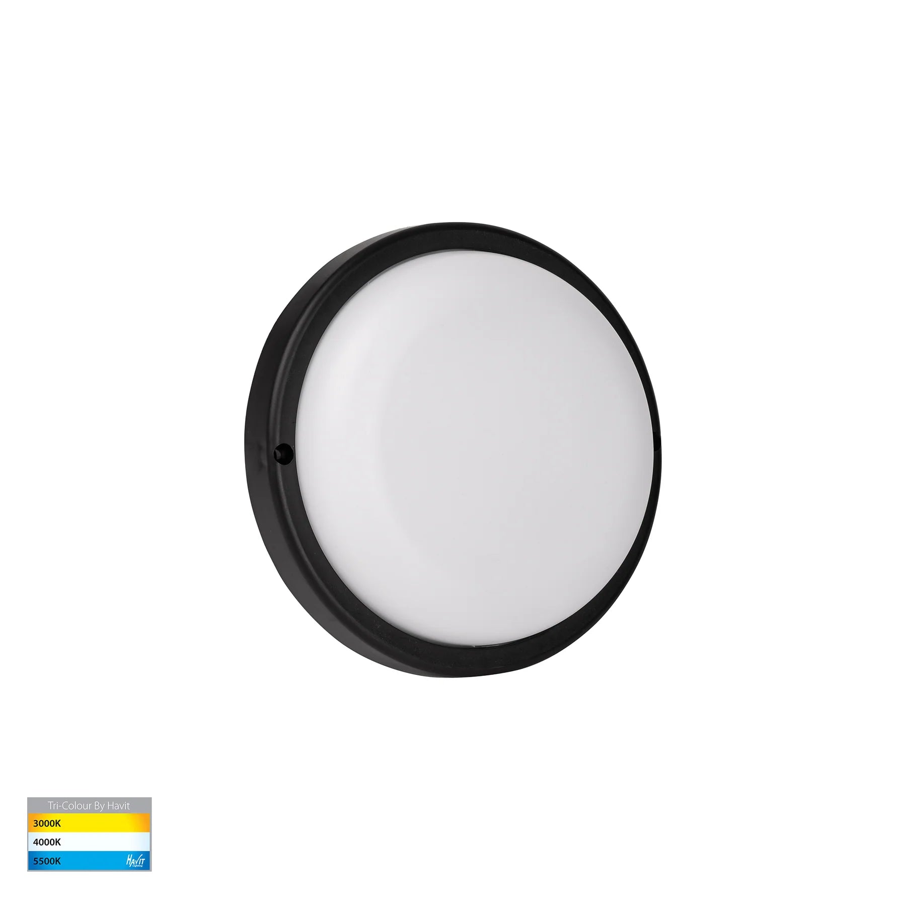 Havit Muovi Ceiling/ Exterior Wall Lights Tri- Polycarbonate Black 7W 240V IP65- HV3523T-BLK