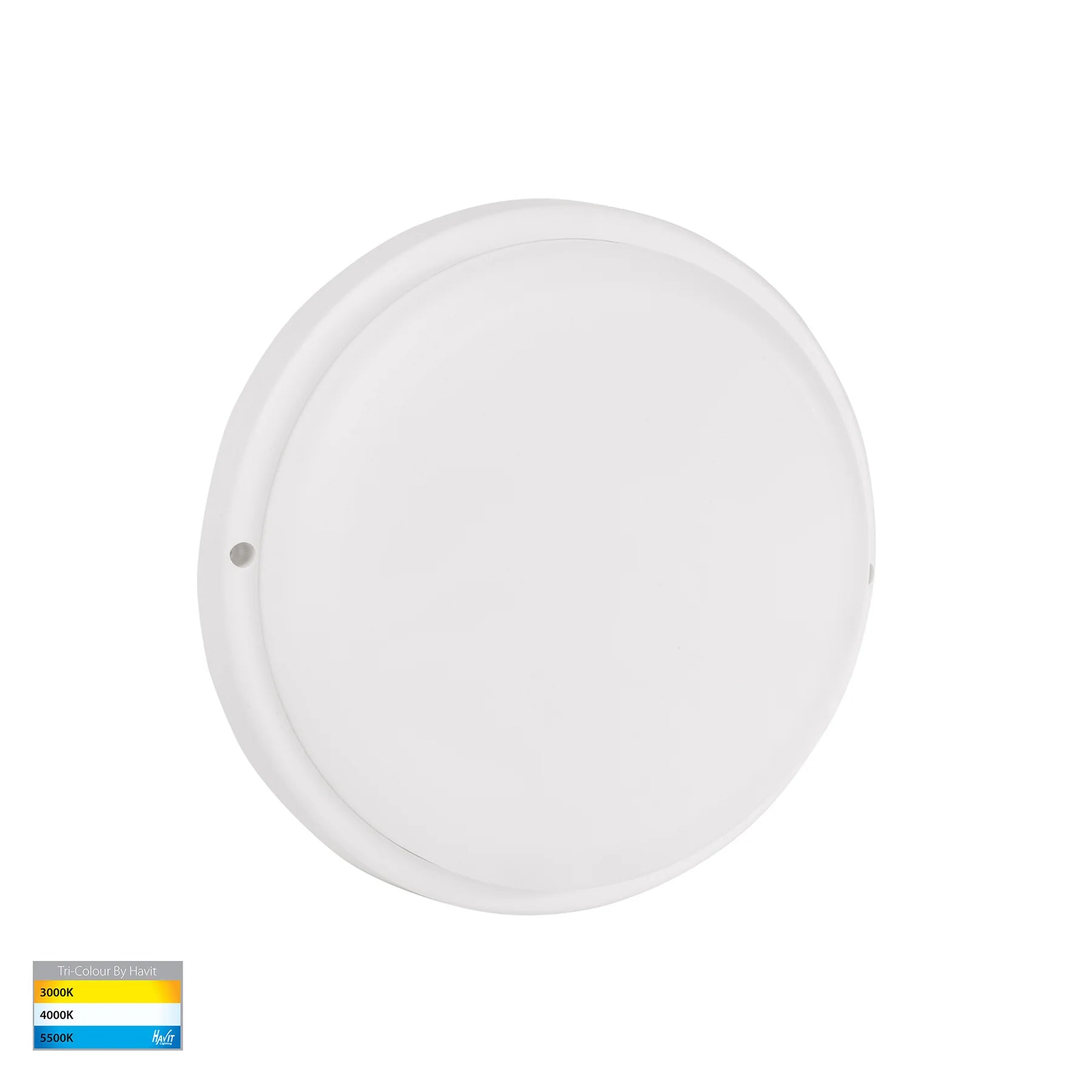 Havit Muovi Ceiling/ Exterior Wall Lights Tri- Polycarbonate White 12W 240V IP65- HV3525T-WHT