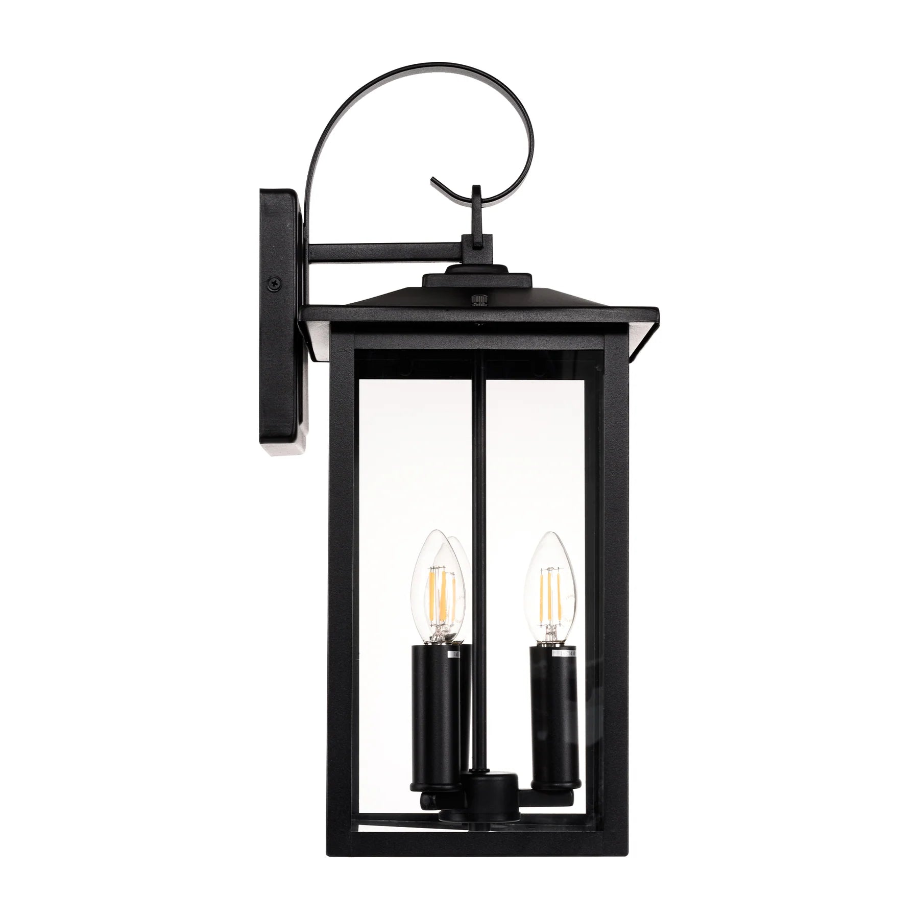 Havit Madix Galvanised Iron Exterior Wall Lights 2700K Black 3x4W 240V IP44- HV3535W-M-BLK