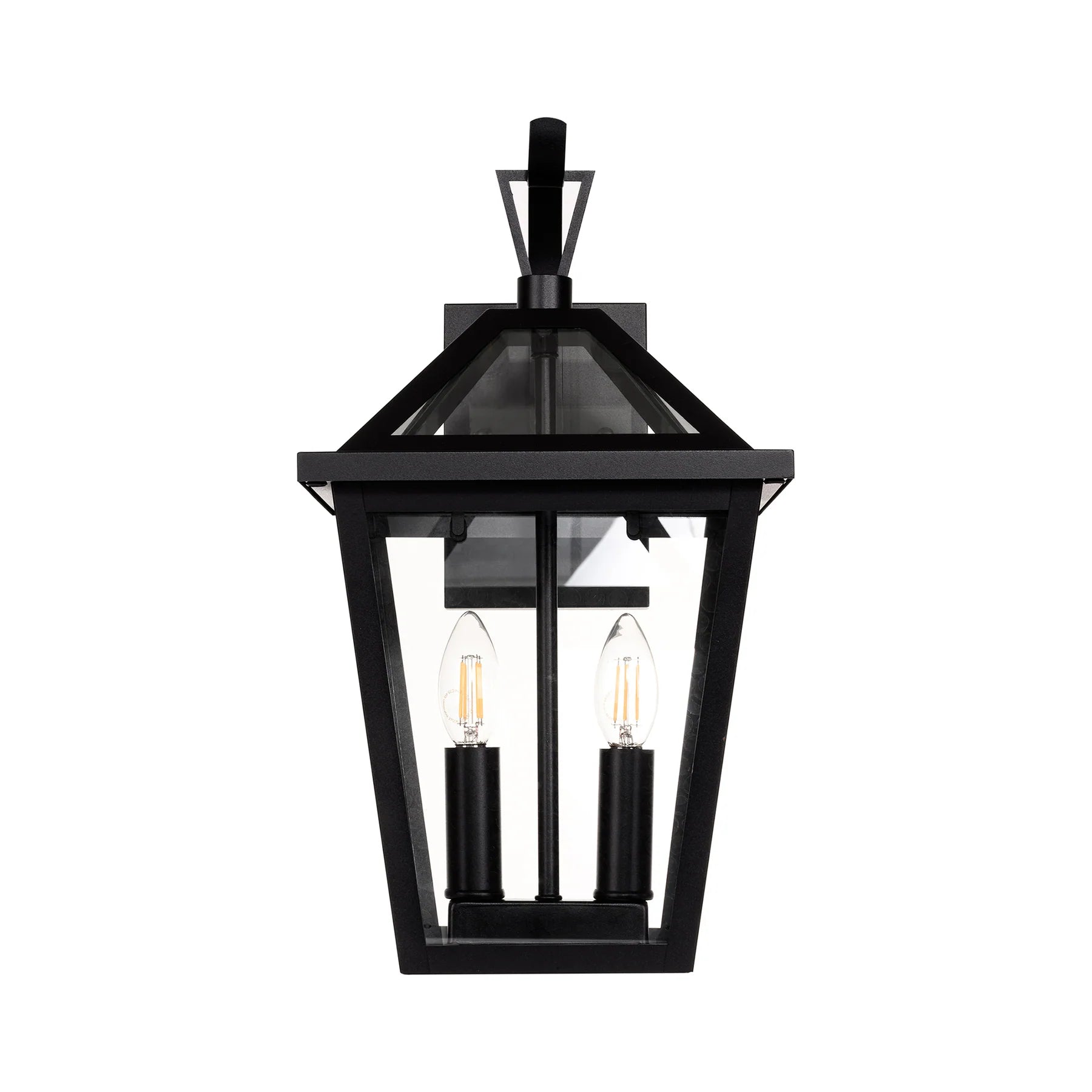 Havit Karter Galvanised Iron Exterior Wall Lights 2700K Black 2x4W 240V IP44- HV3538W-S-BLK