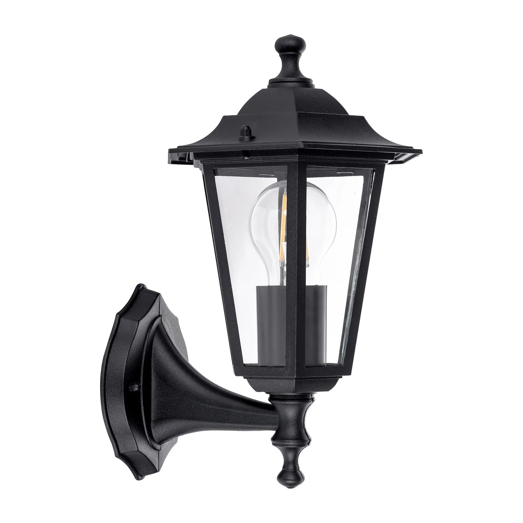 Havit Fibra 6 Panel Coach Exterior Wall Lights 2700K Aluminium Black 8W 240V IP44- HV3552W-BLK